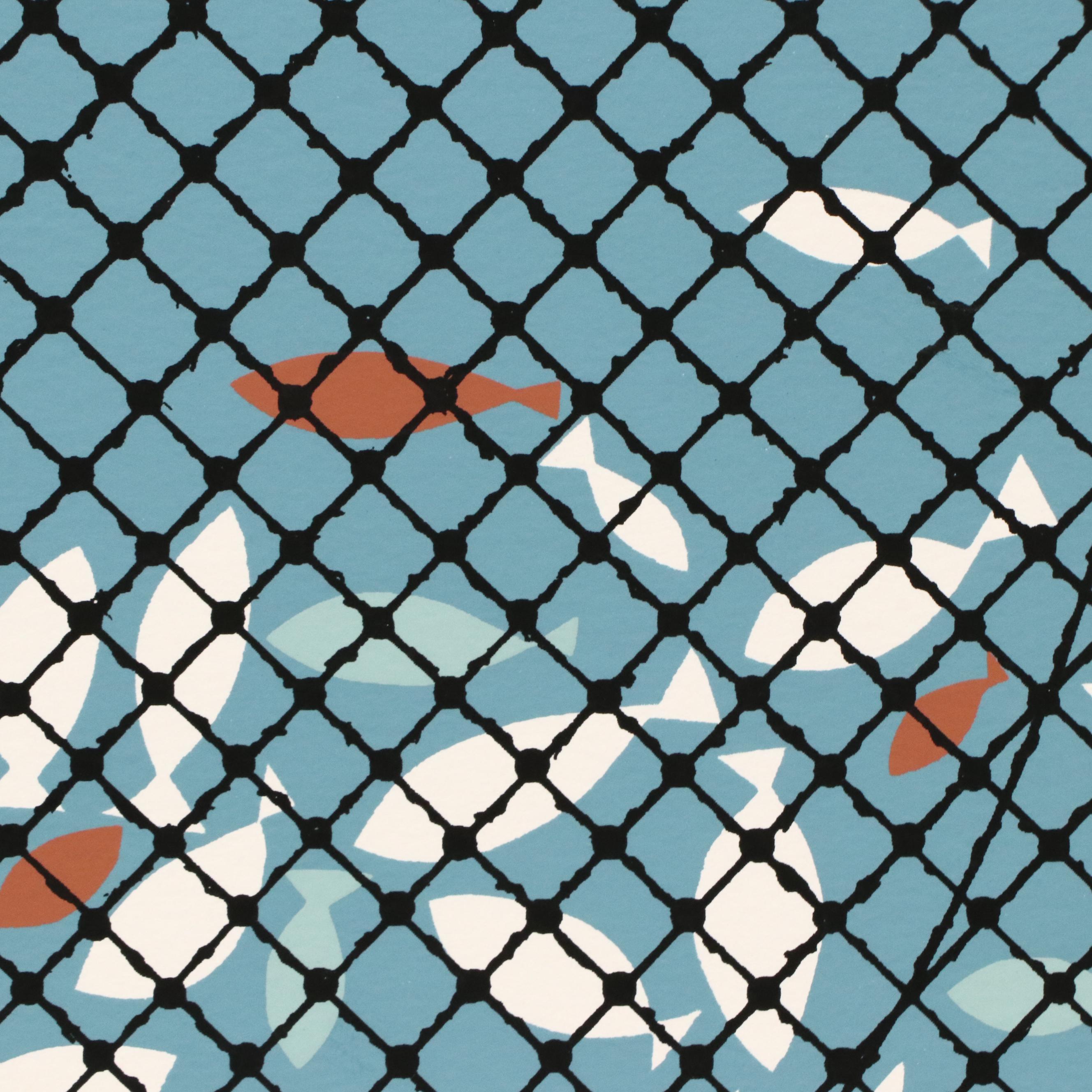 Edie Harper Serigraph "Net Prophet"