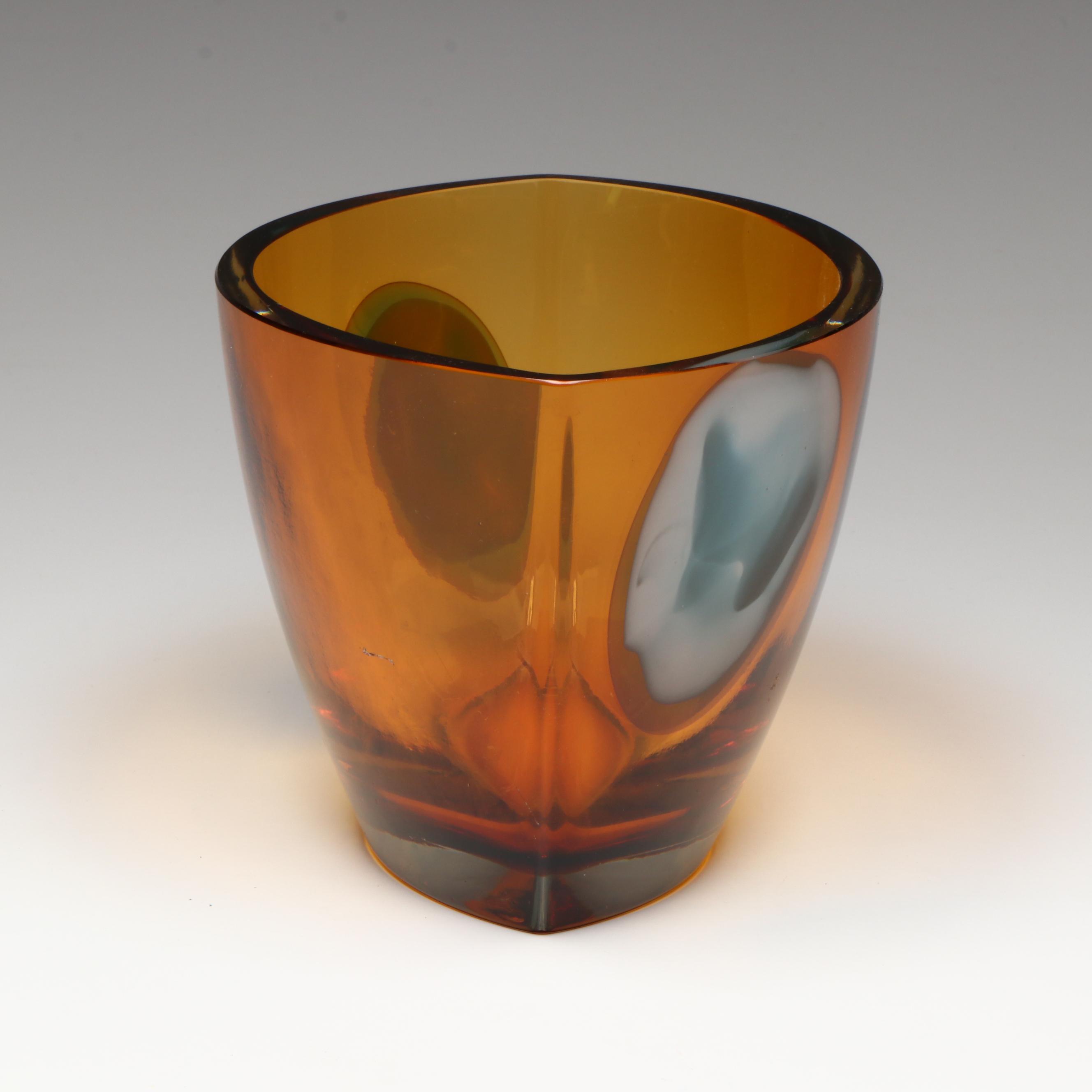 Evolution by Waterford "Turquoise and Amber" Oval Bowl, 2006–2009
