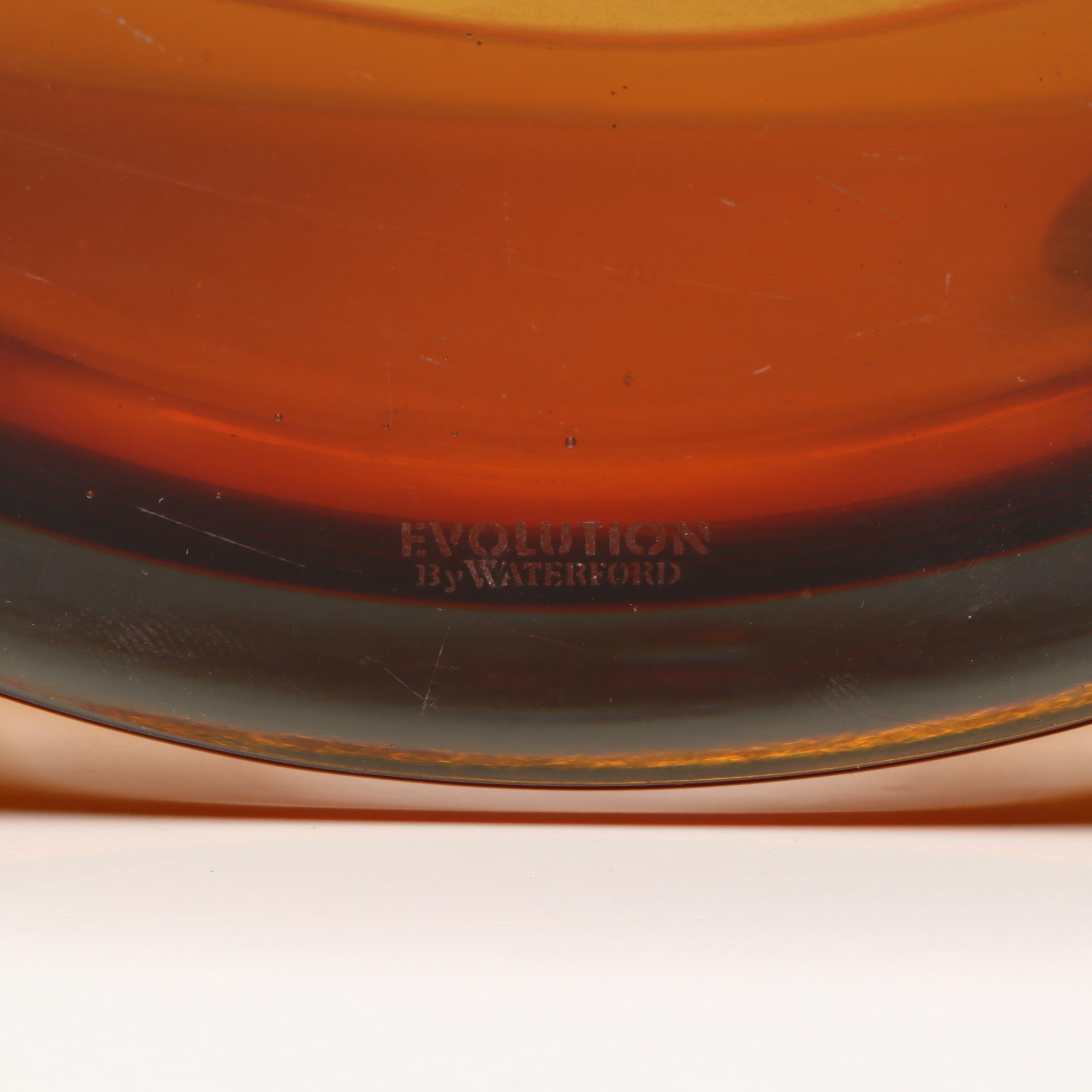 Evolution by Waterford "Turquoise and Amber" Oval Bowl, 2006–2009