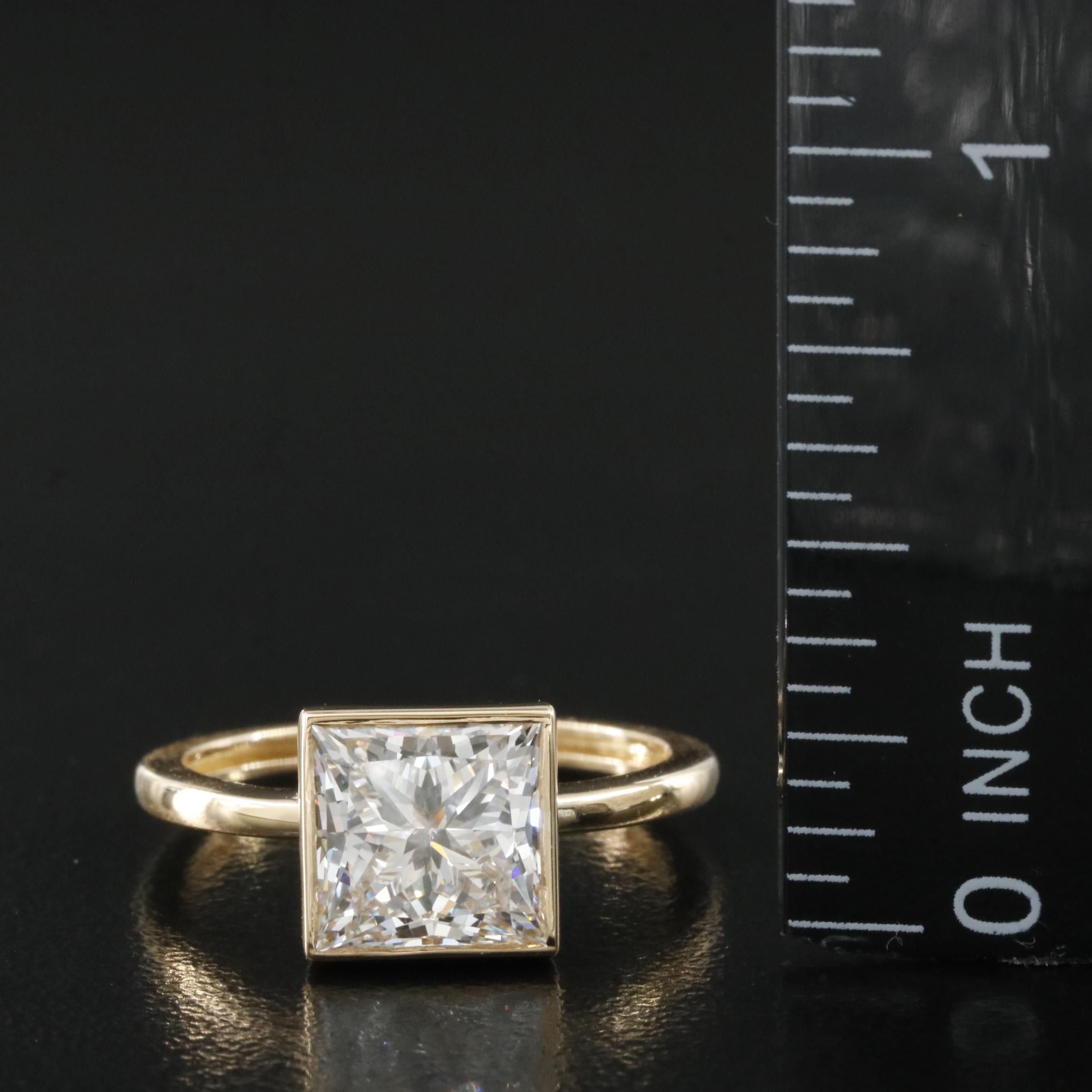 18K 2.54 CT Lab Grown Diamond Solitaire Ring with IGI Report