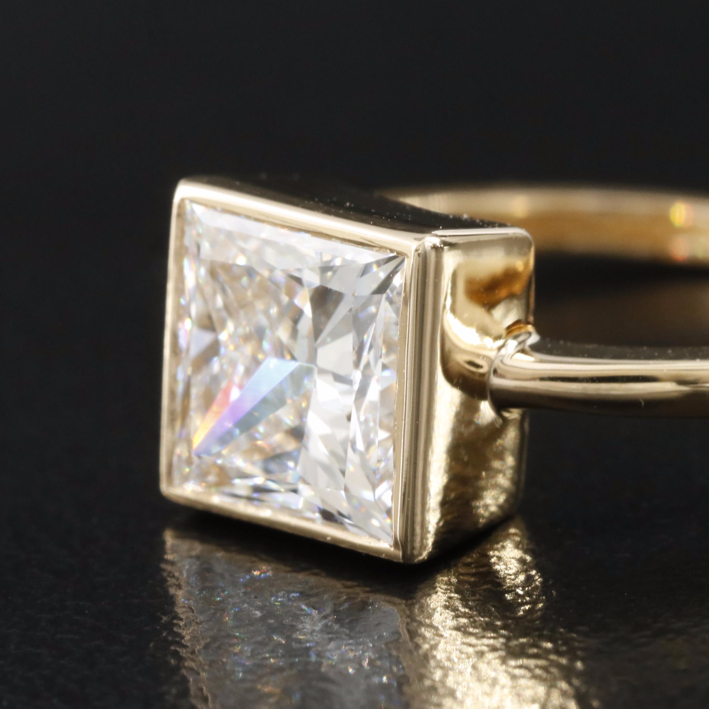 18K 2.54 CT Lab Grown Diamond Solitaire Ring with IGI Report