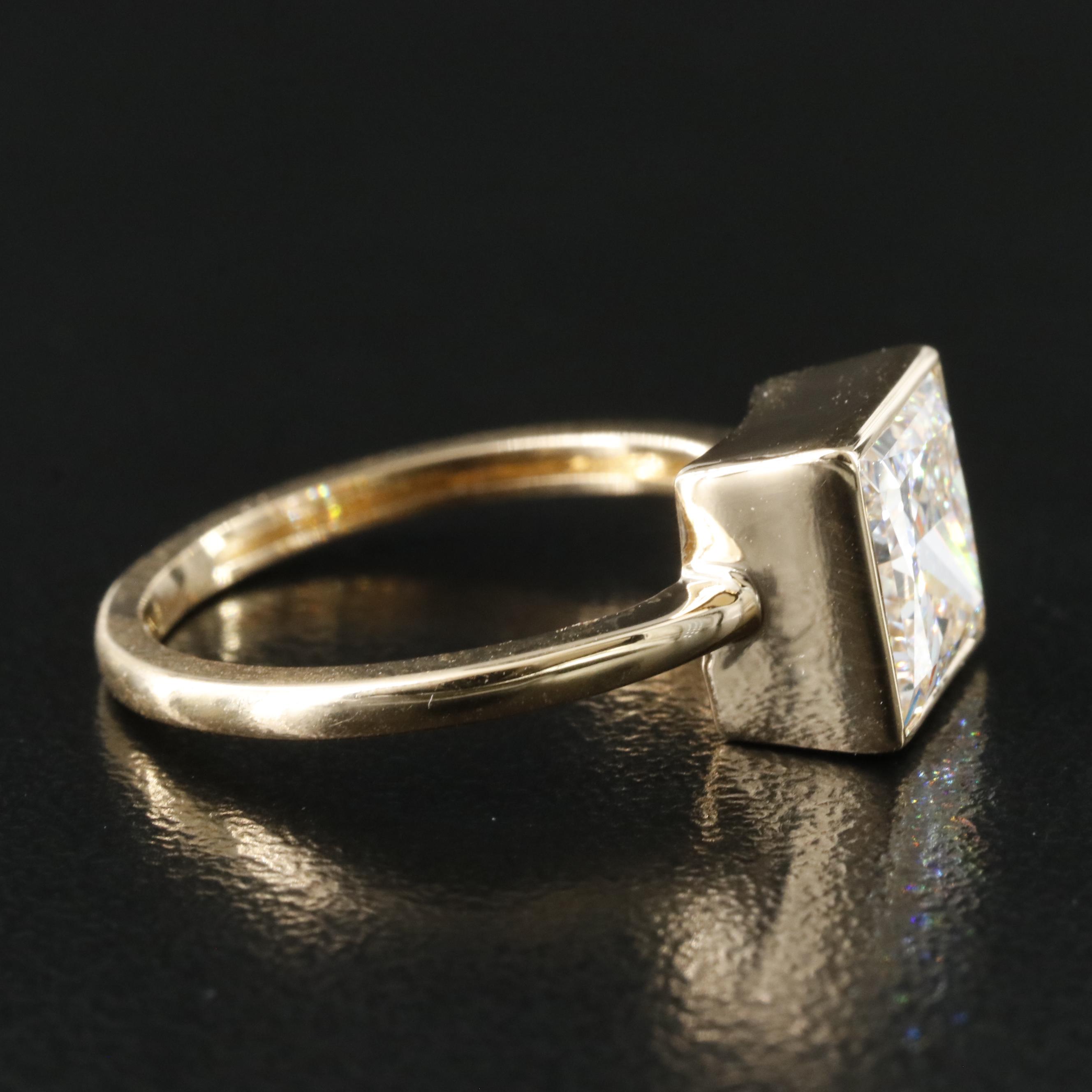 18K 2.54 CT Lab Grown Diamond Solitaire Ring with IGI Report