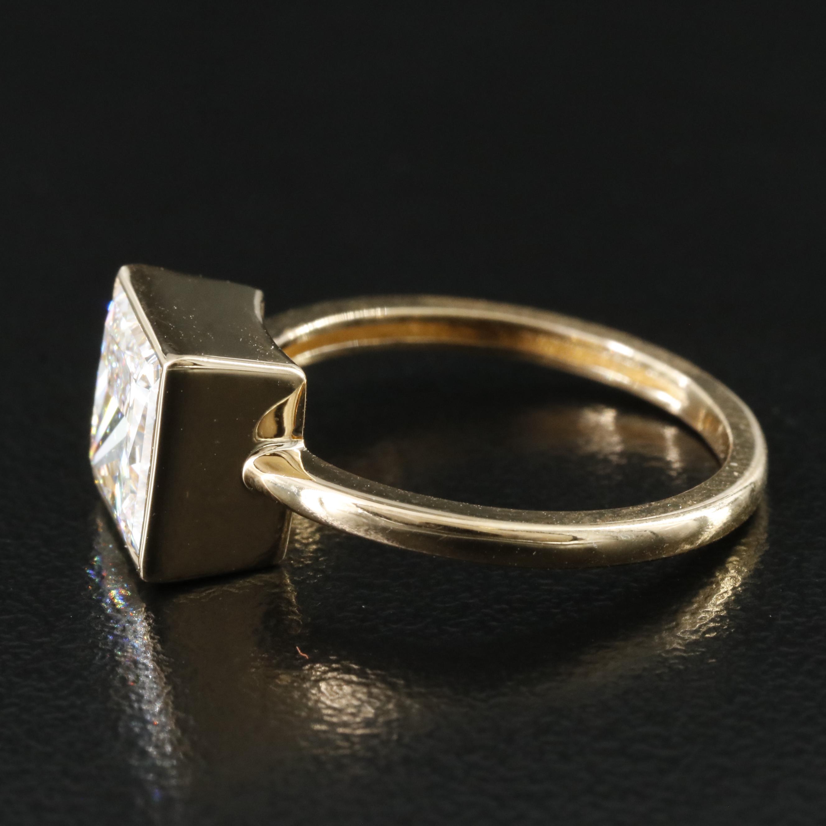 18K 2.54 CT Lab Grown Diamond Solitaire Ring with IGI Report