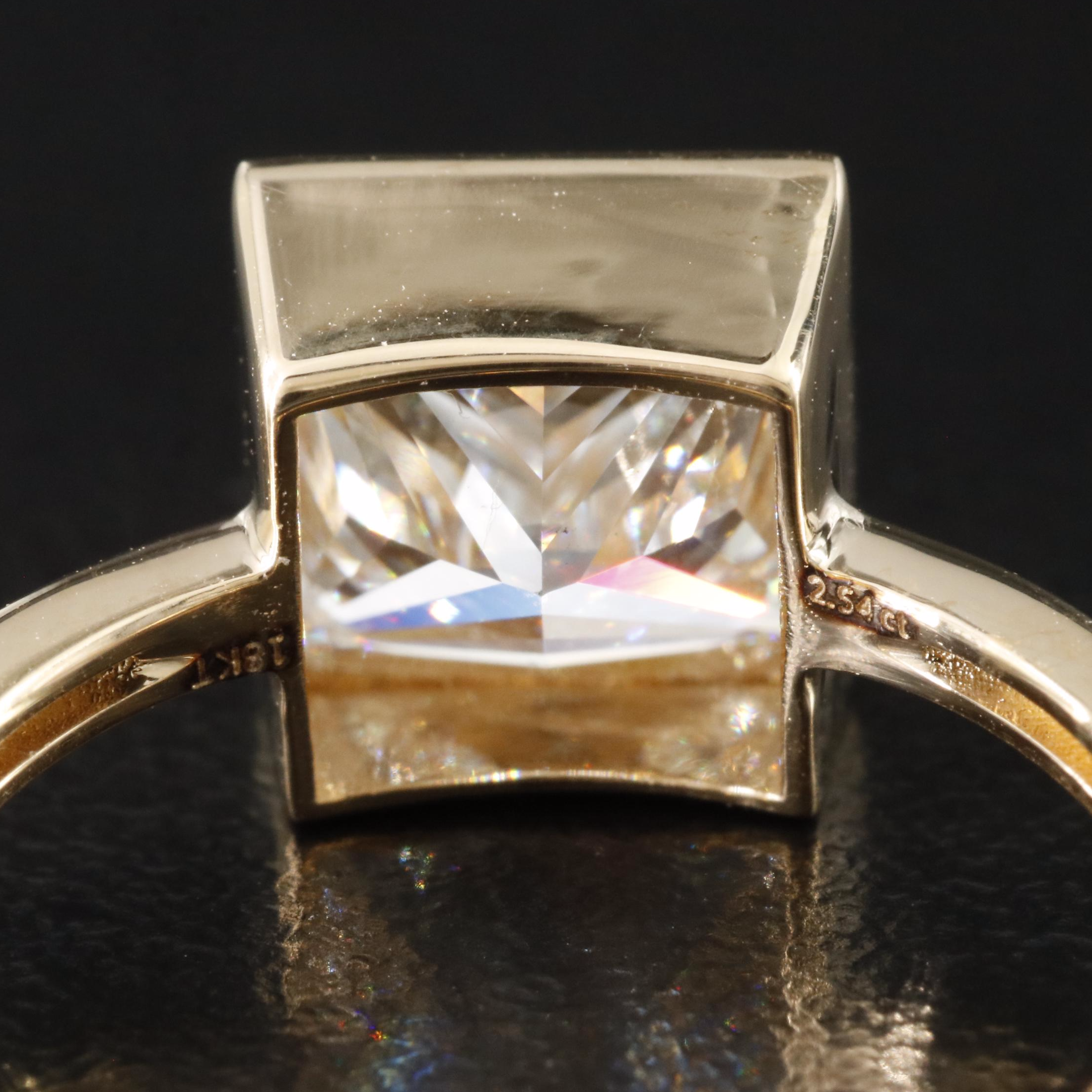 18K 2.54 CT Lab Grown Diamond Solitaire Ring with IGI Report