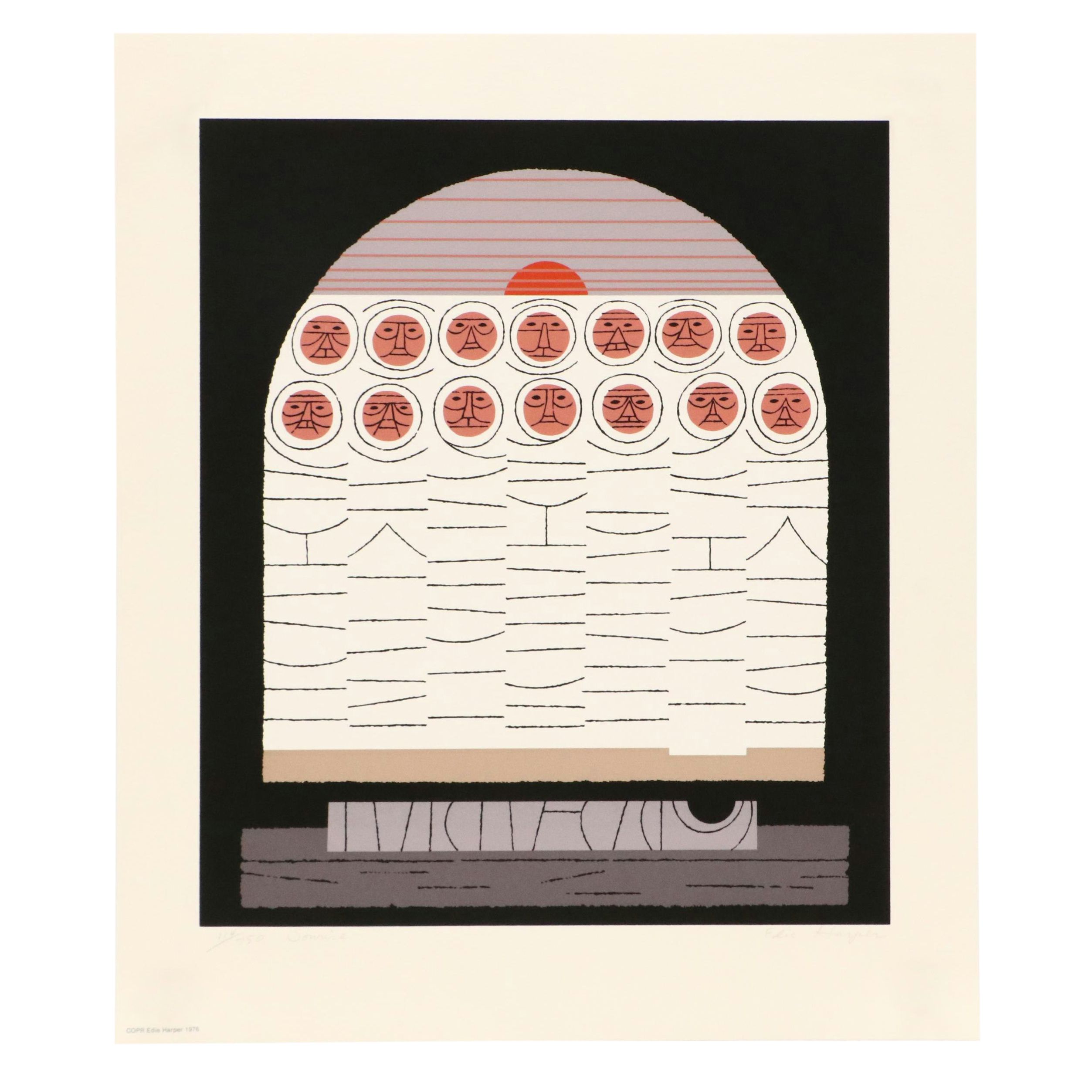 Edie Harper Serigraph "Sunrise"