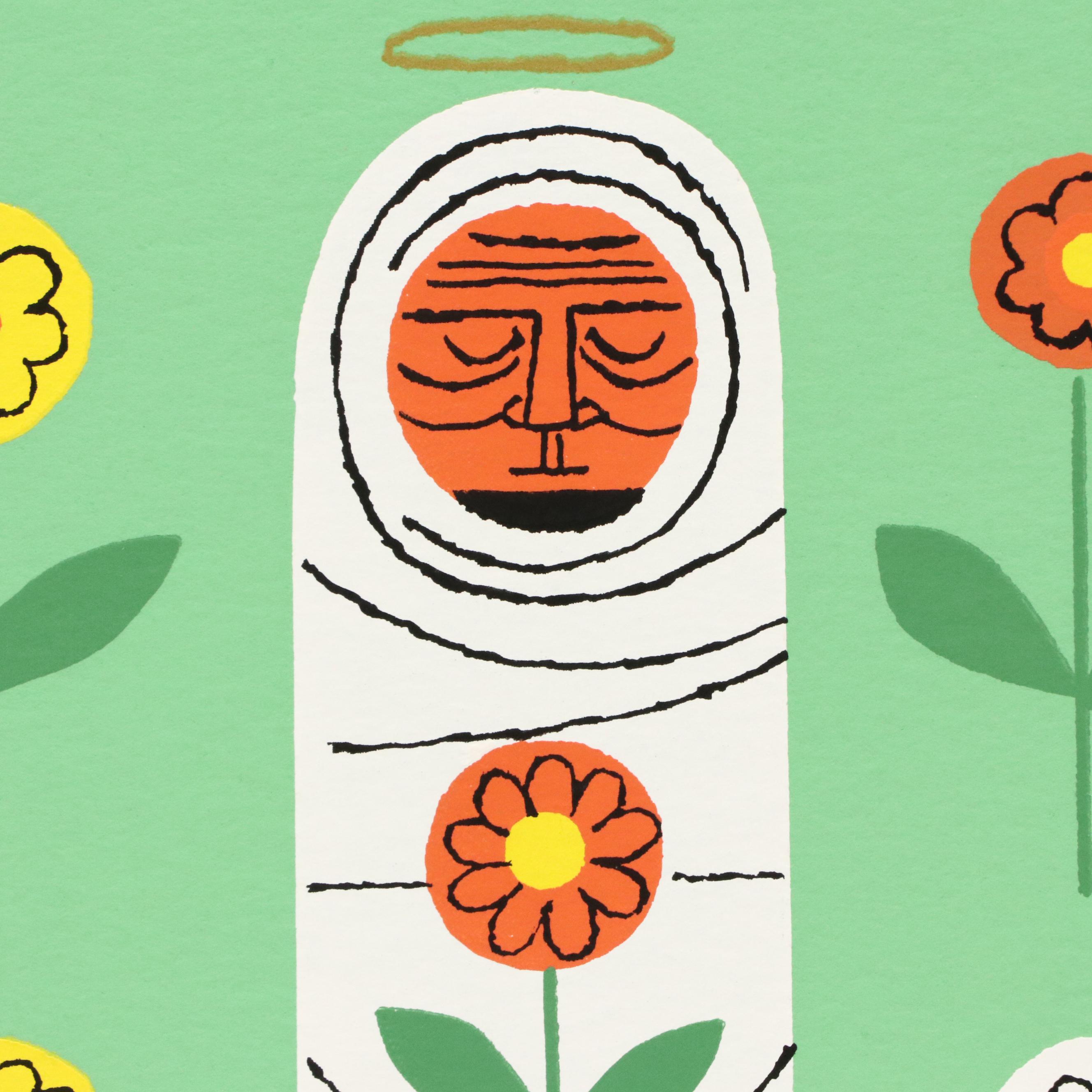 Edie Harper Serigraph "In The Garden"