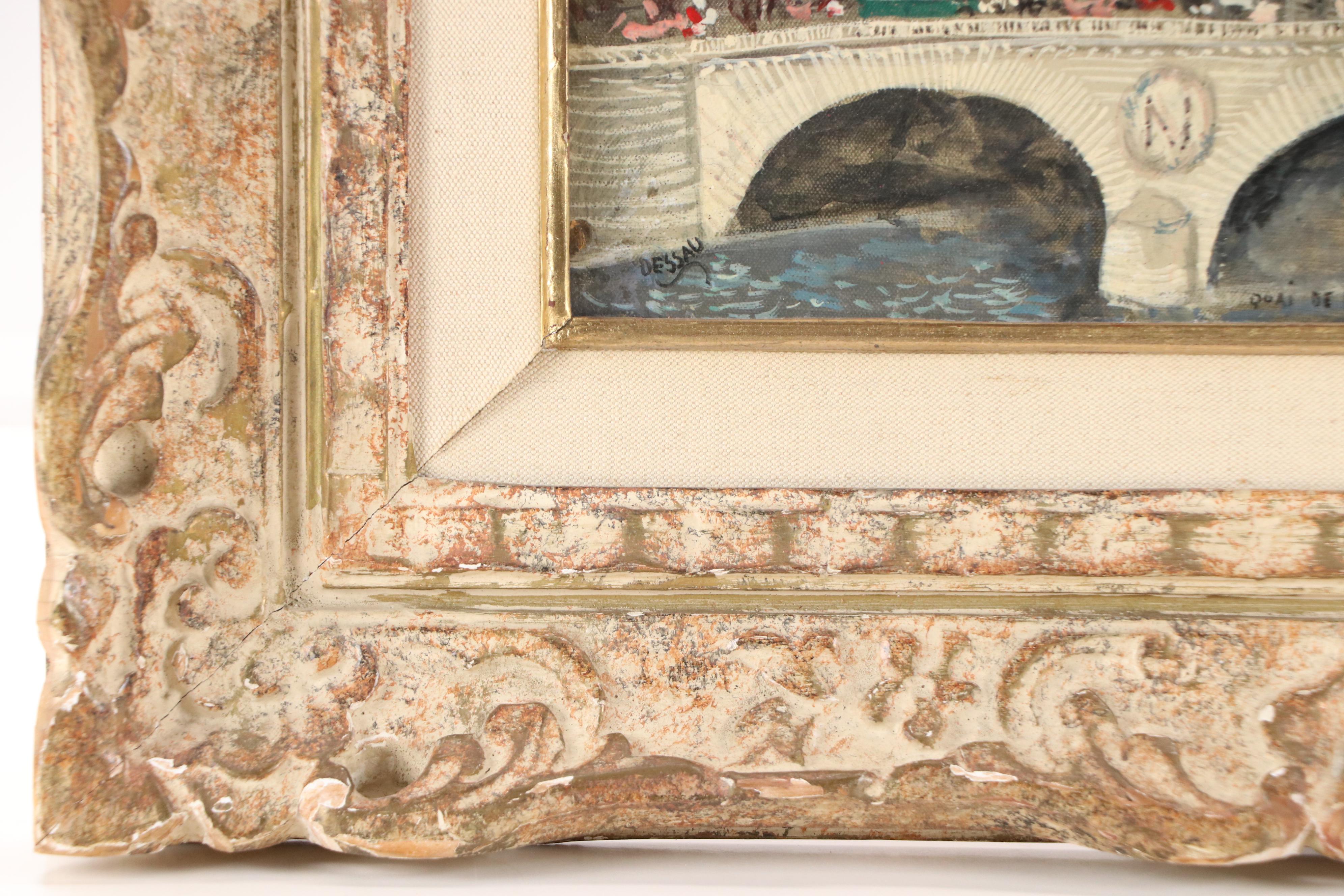 Paul Dessau Parisian Cityscape Oil Painting "Quai de l'Horloge," 20th Century