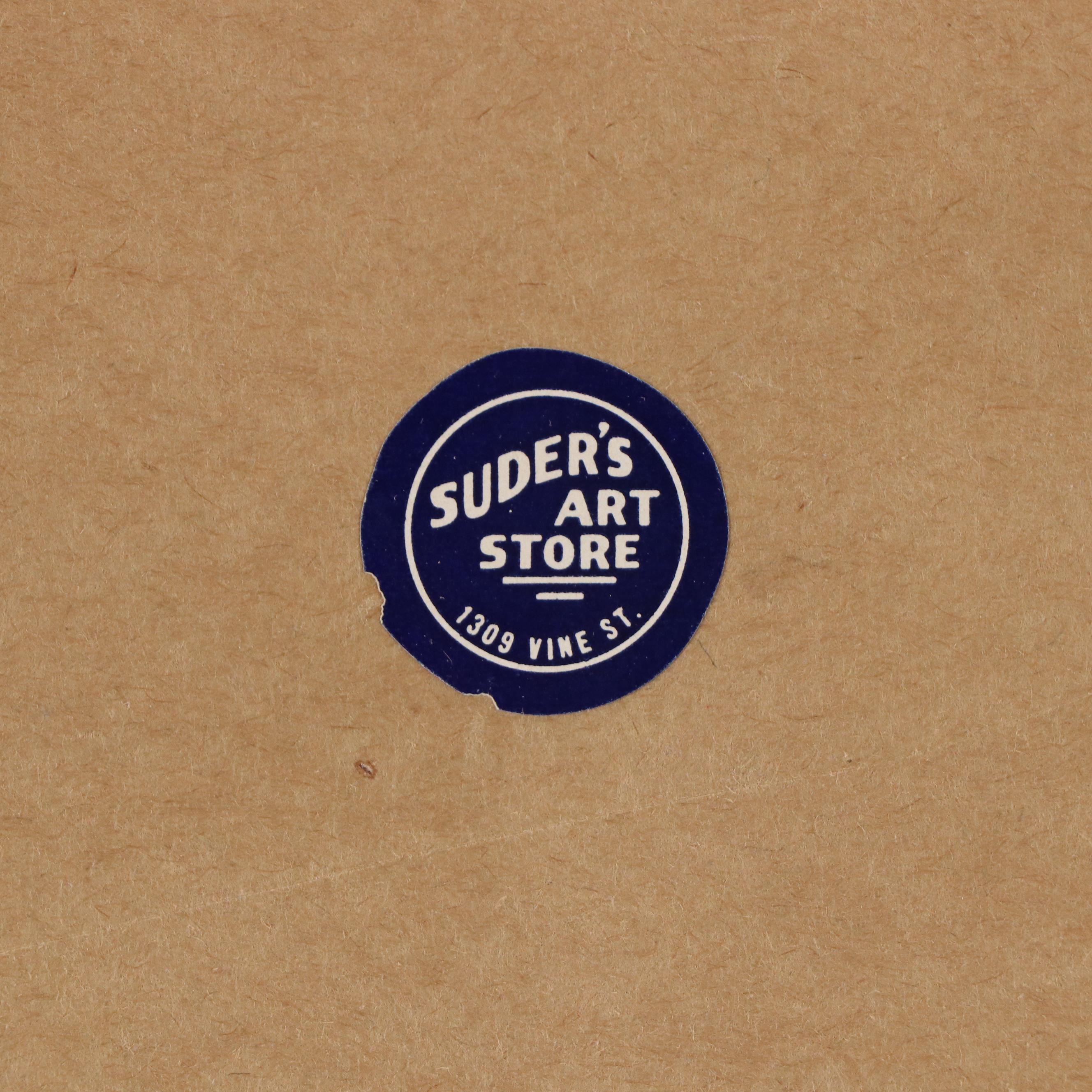 E. Chioulouze Oil Painting of European Street Scene, Mid to Late 20th Century