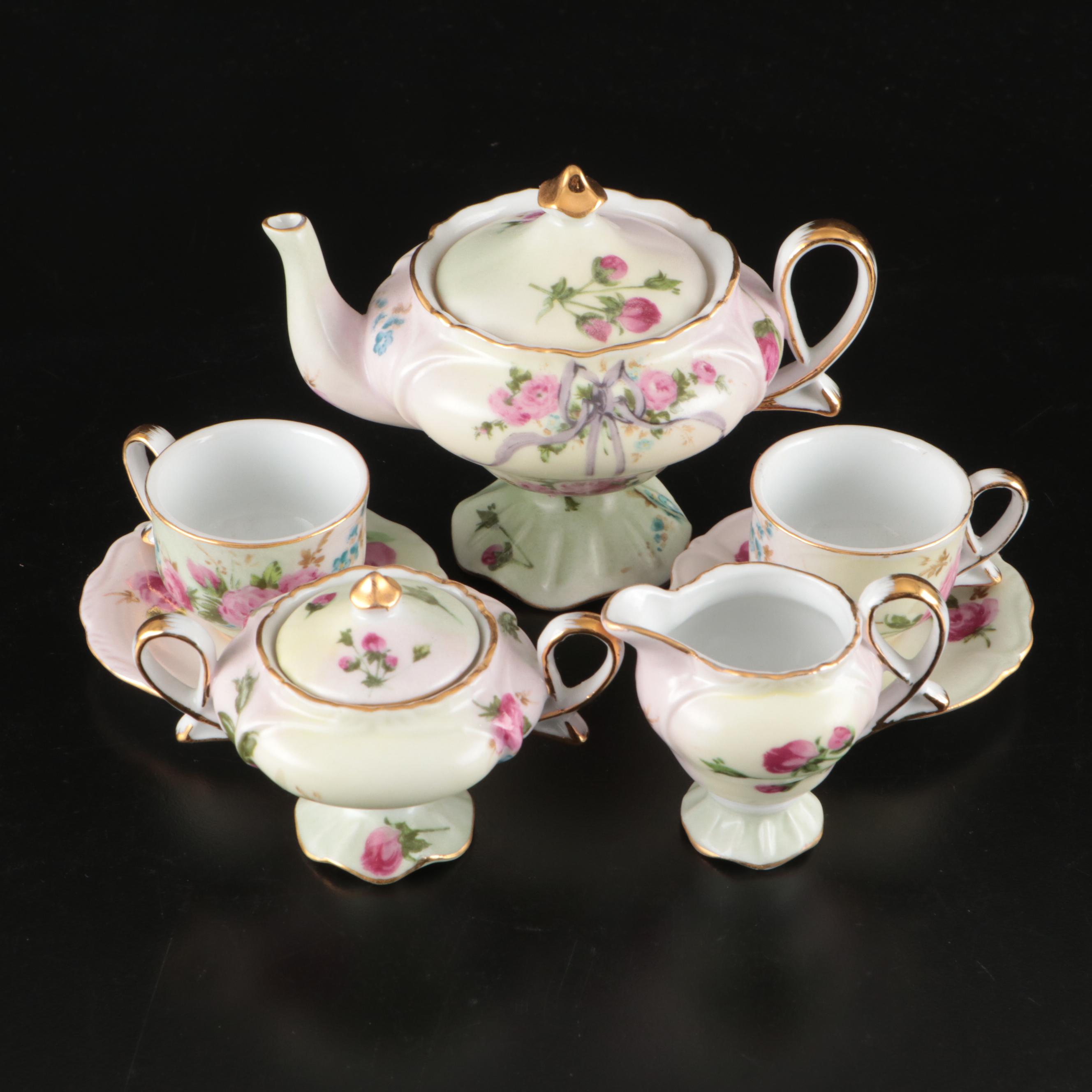 Royal Cotswolds and Other Miniature Porcelain Tea Sets