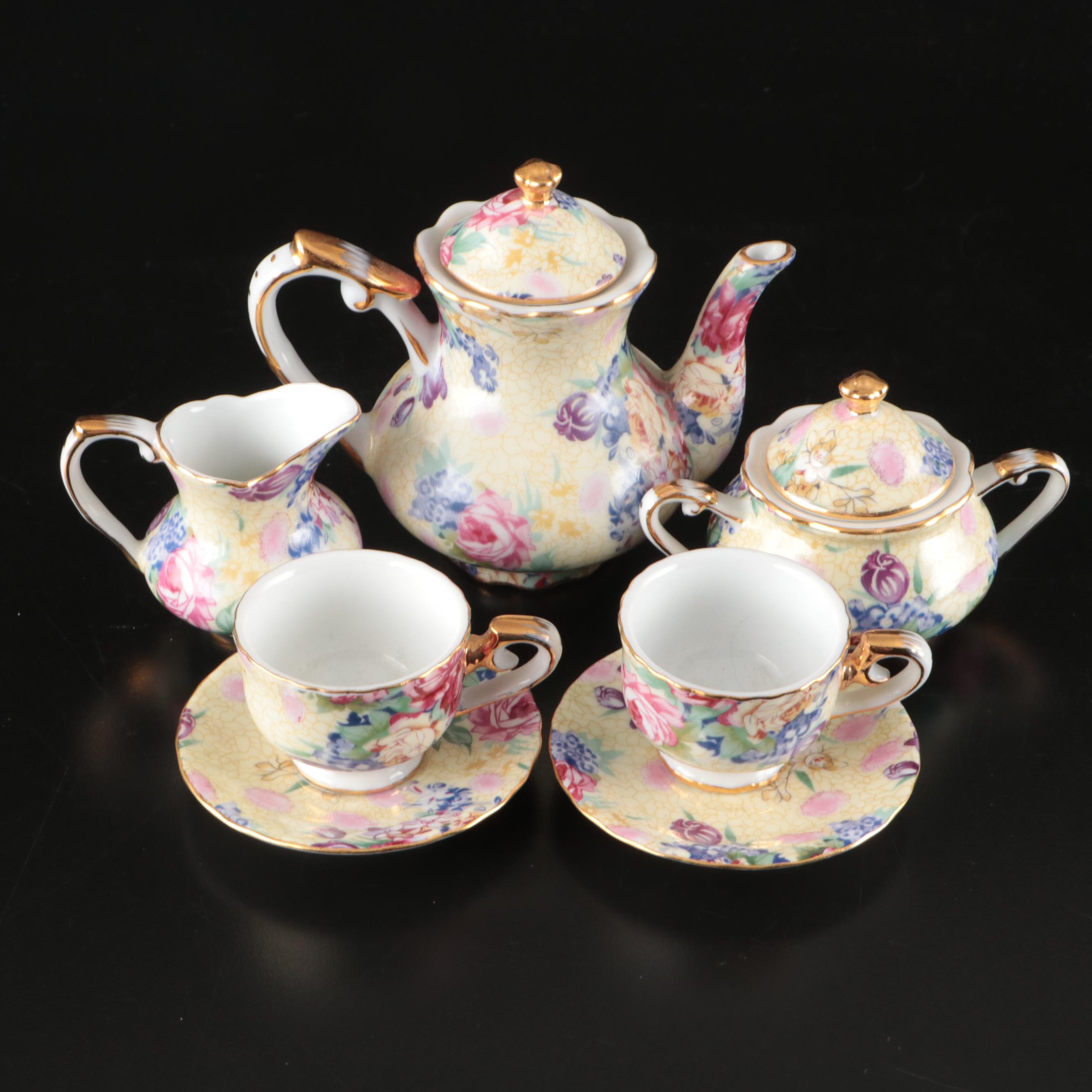 Royal Cotswolds and Other Miniature Porcelain Tea Sets