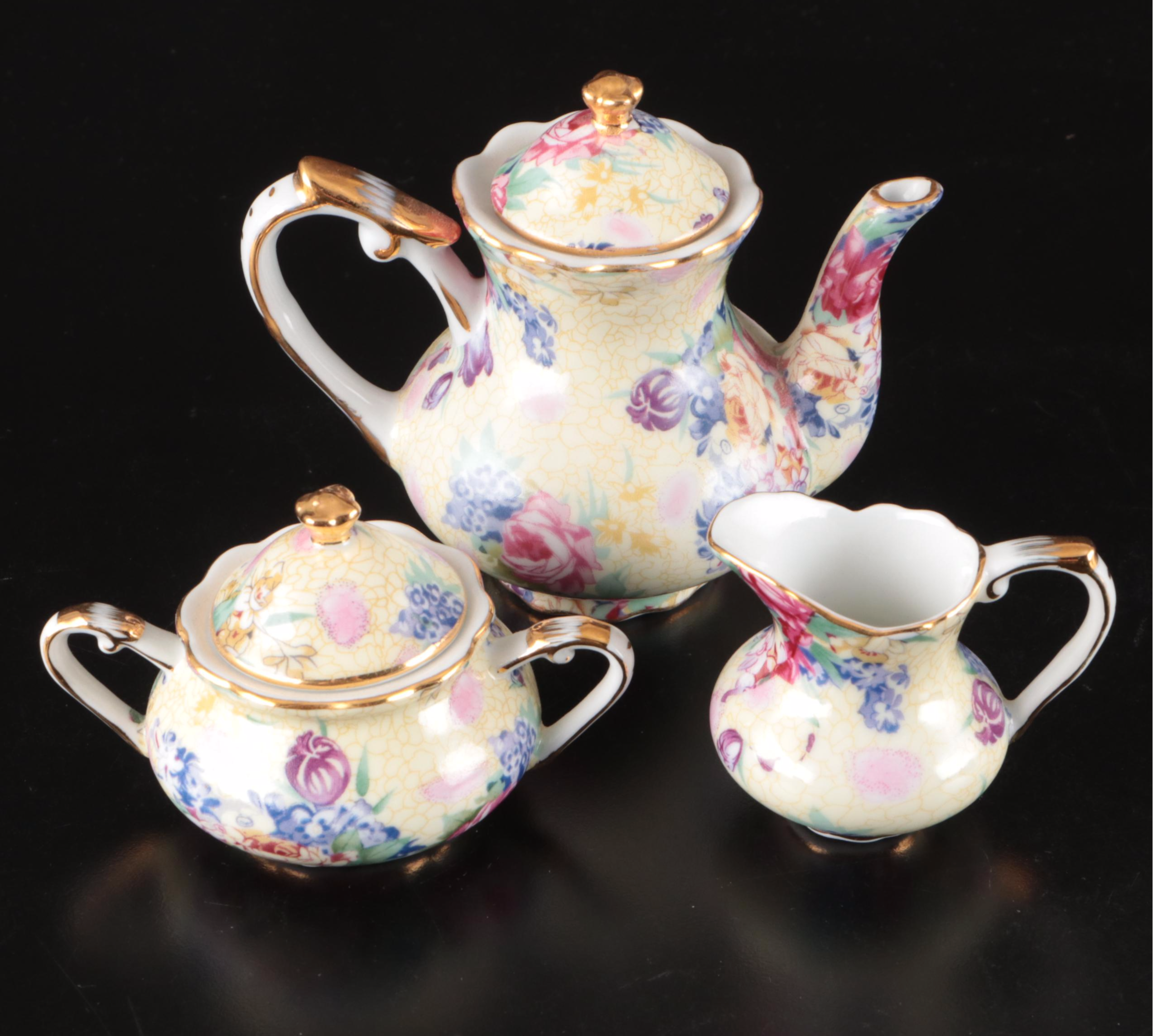 Royal Cotswolds and Other Miniature Porcelain Tea Sets