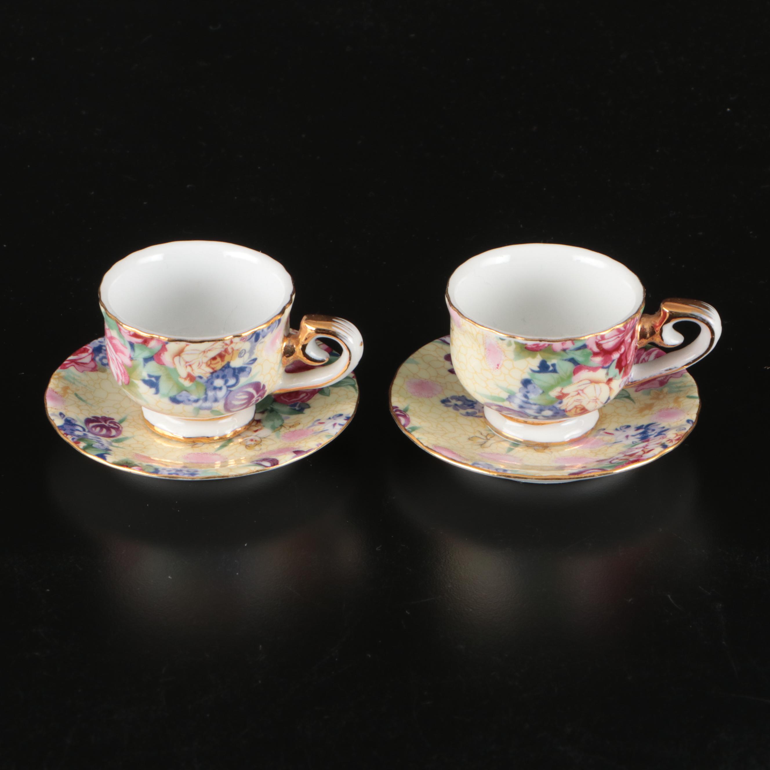 Royal Cotswolds and Other Miniature Porcelain Tea Sets