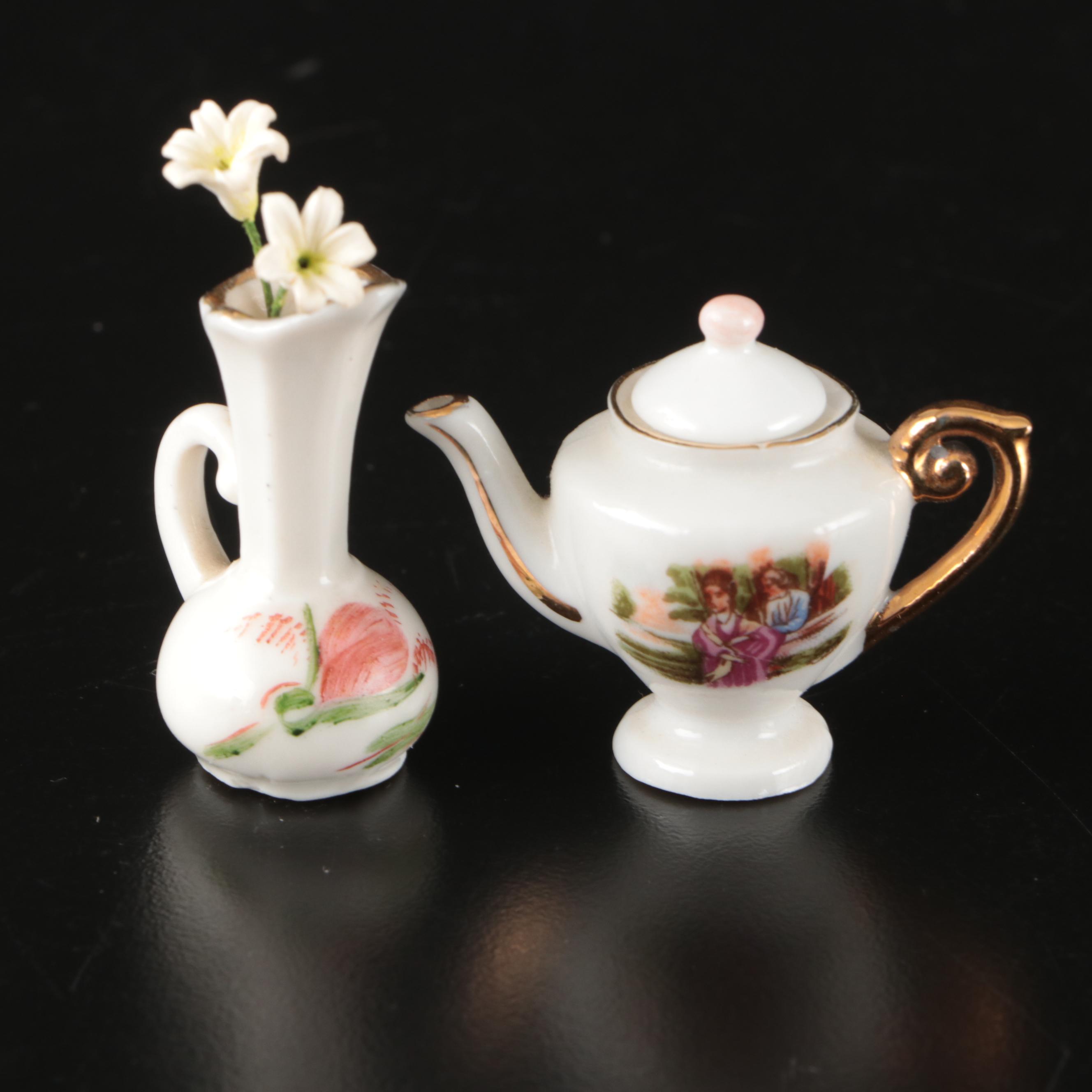 Royal Cotswolds and Other Miniature Porcelain Tea Sets
