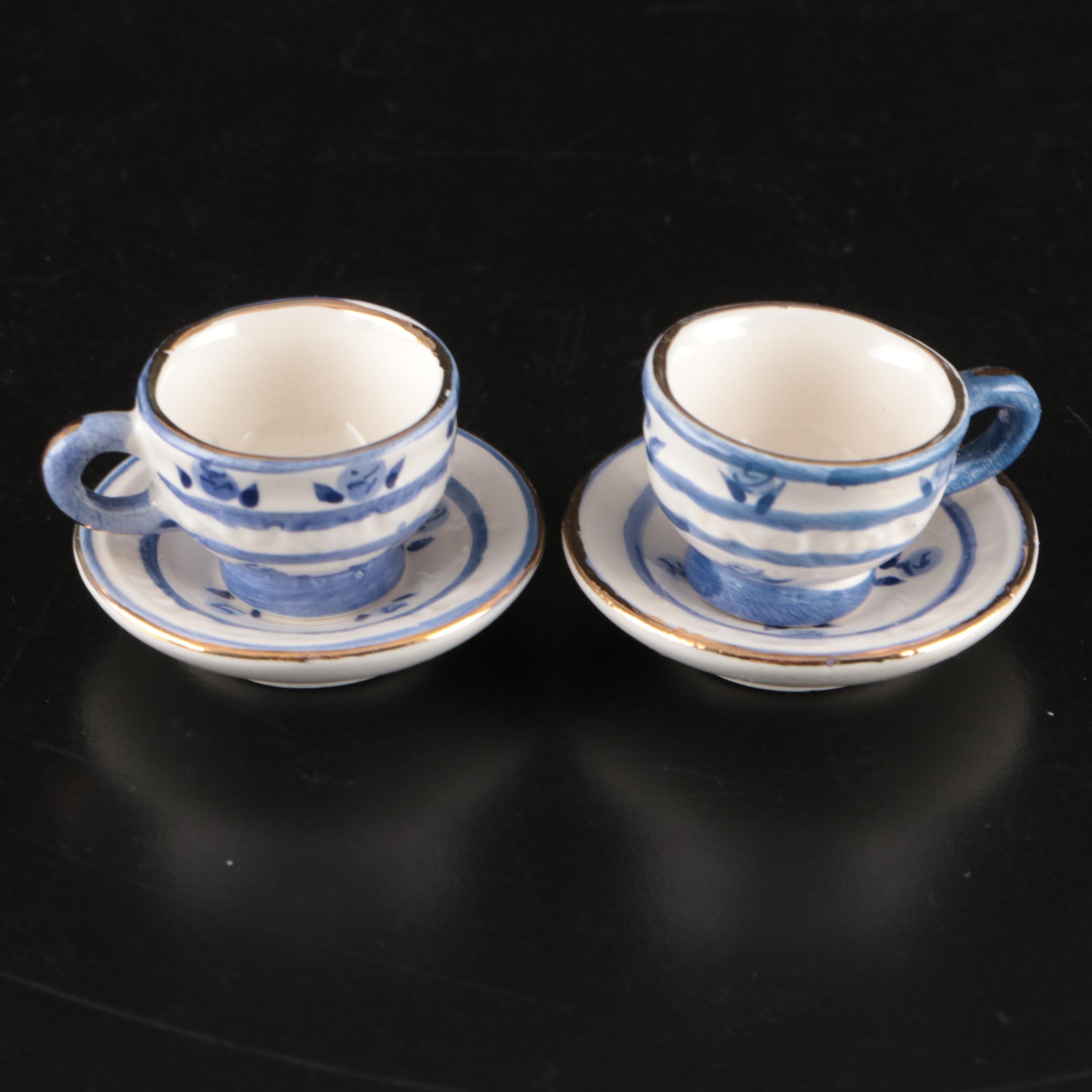 Royal Cotswolds and Other Miniature Porcelain Tea Sets