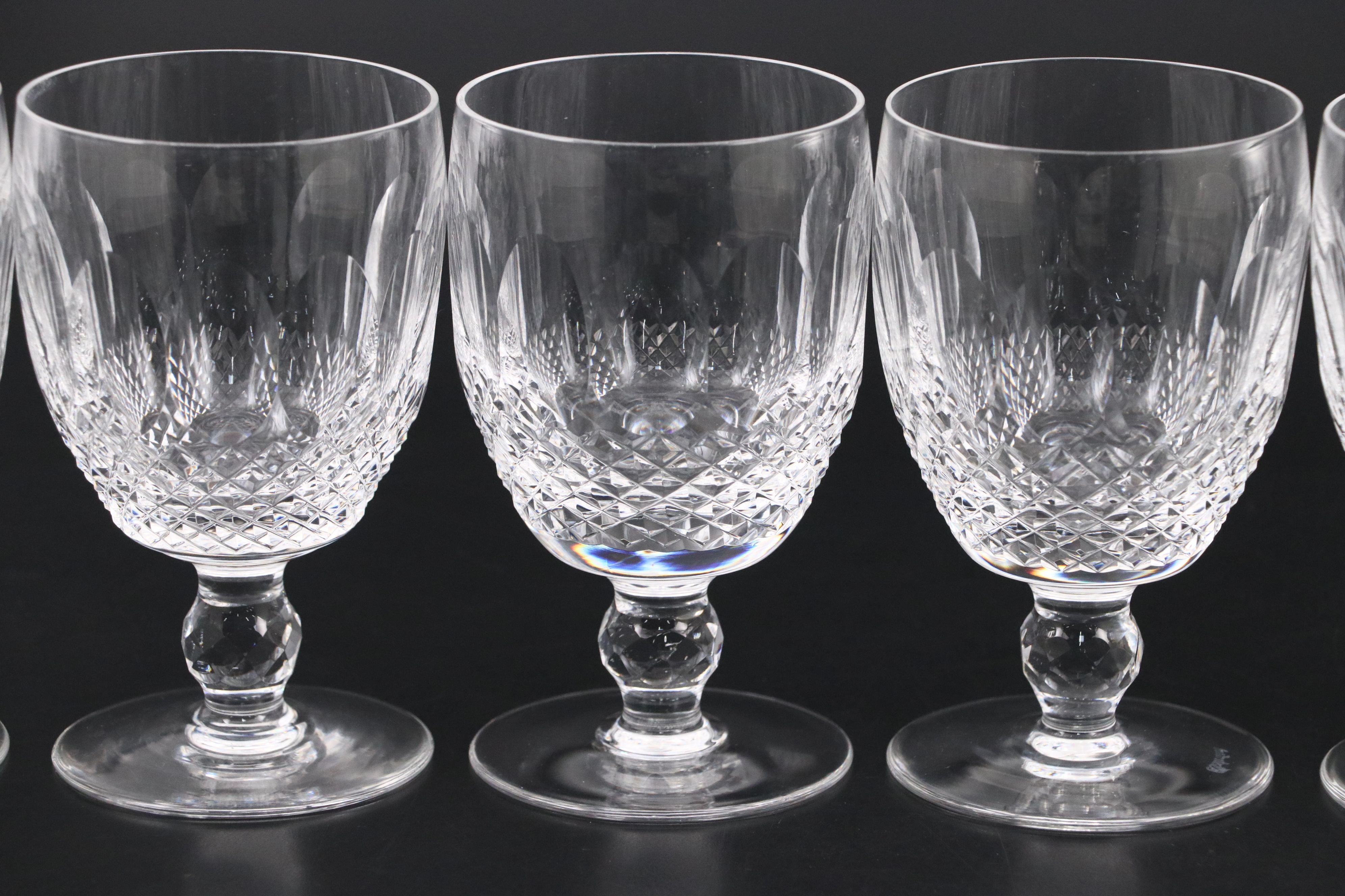 Waterford "Colleen" Short Stem Crystal Claret Glasses