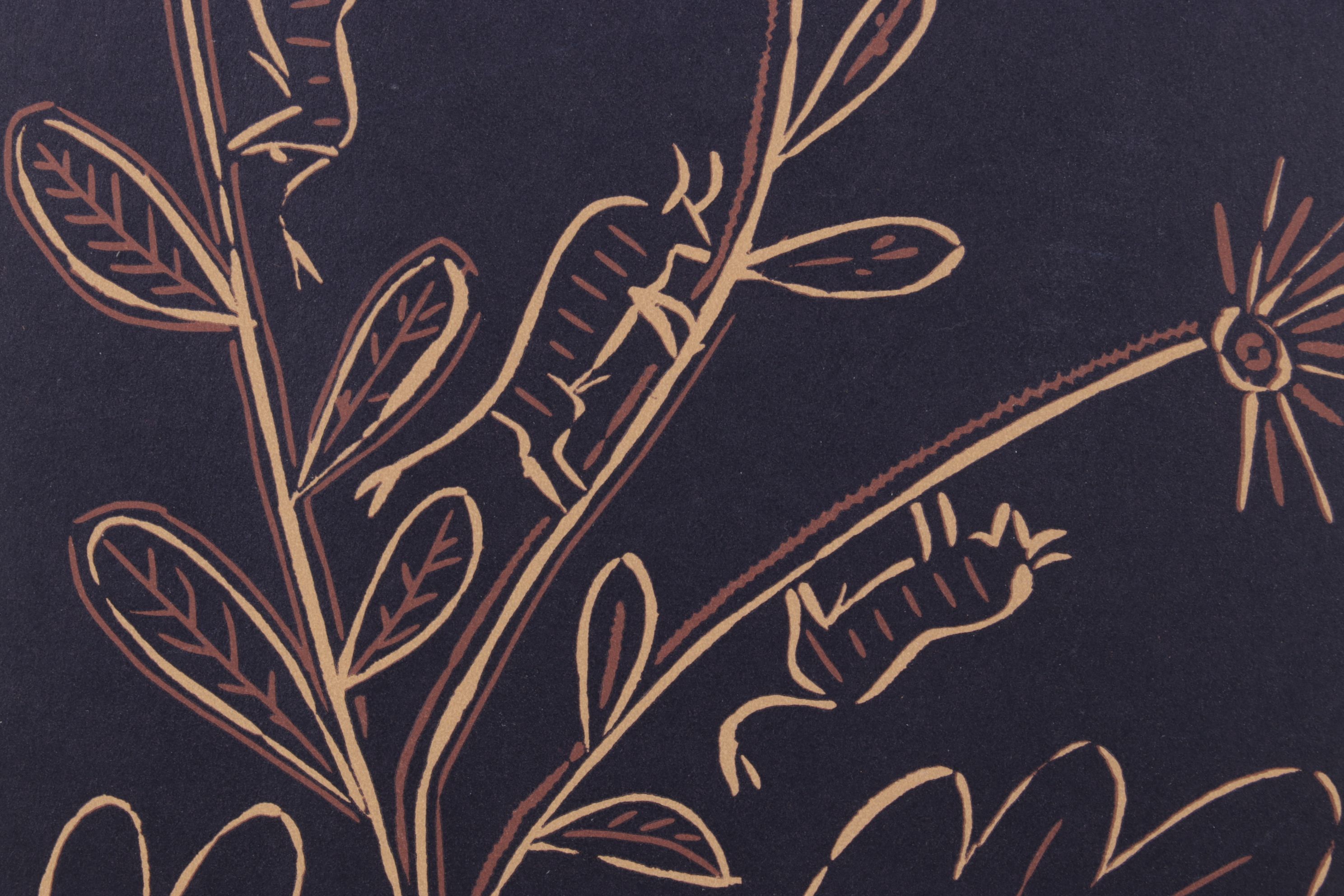 Pablo Picasso Linoleum Cut "Bull-Flowers," 1962