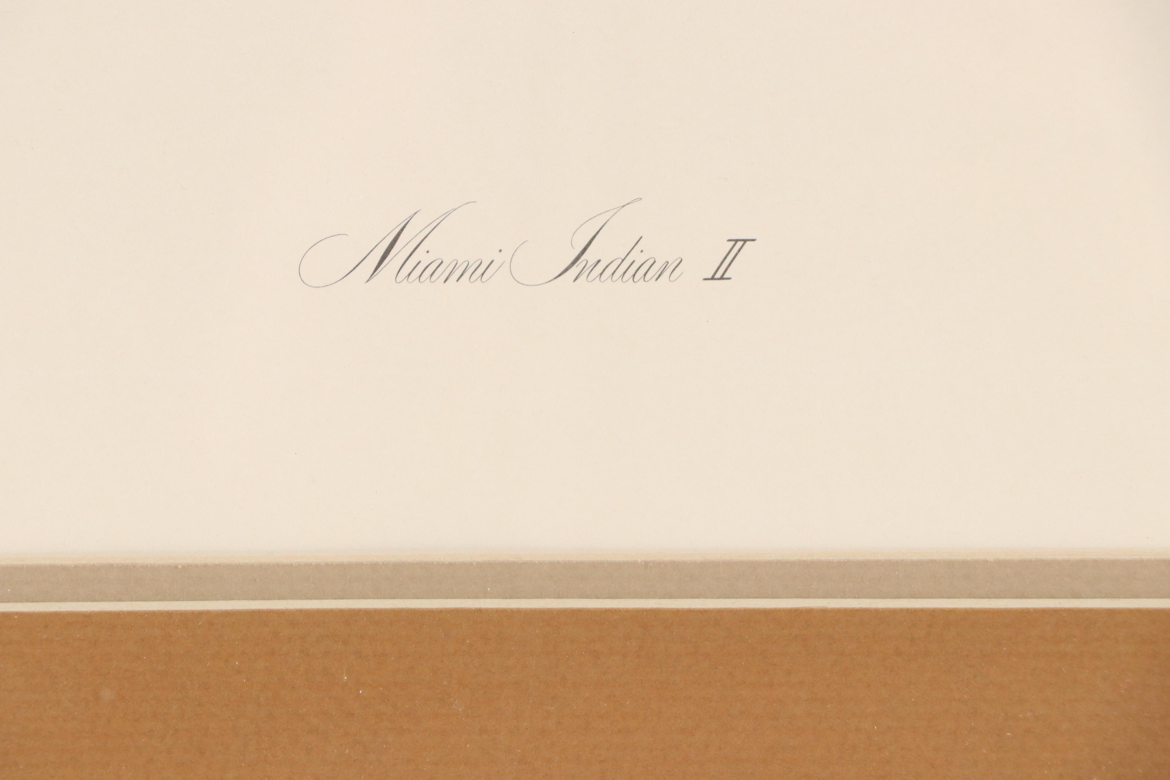 John A. Ruthven Offset Lithograph "Miami Indian II"