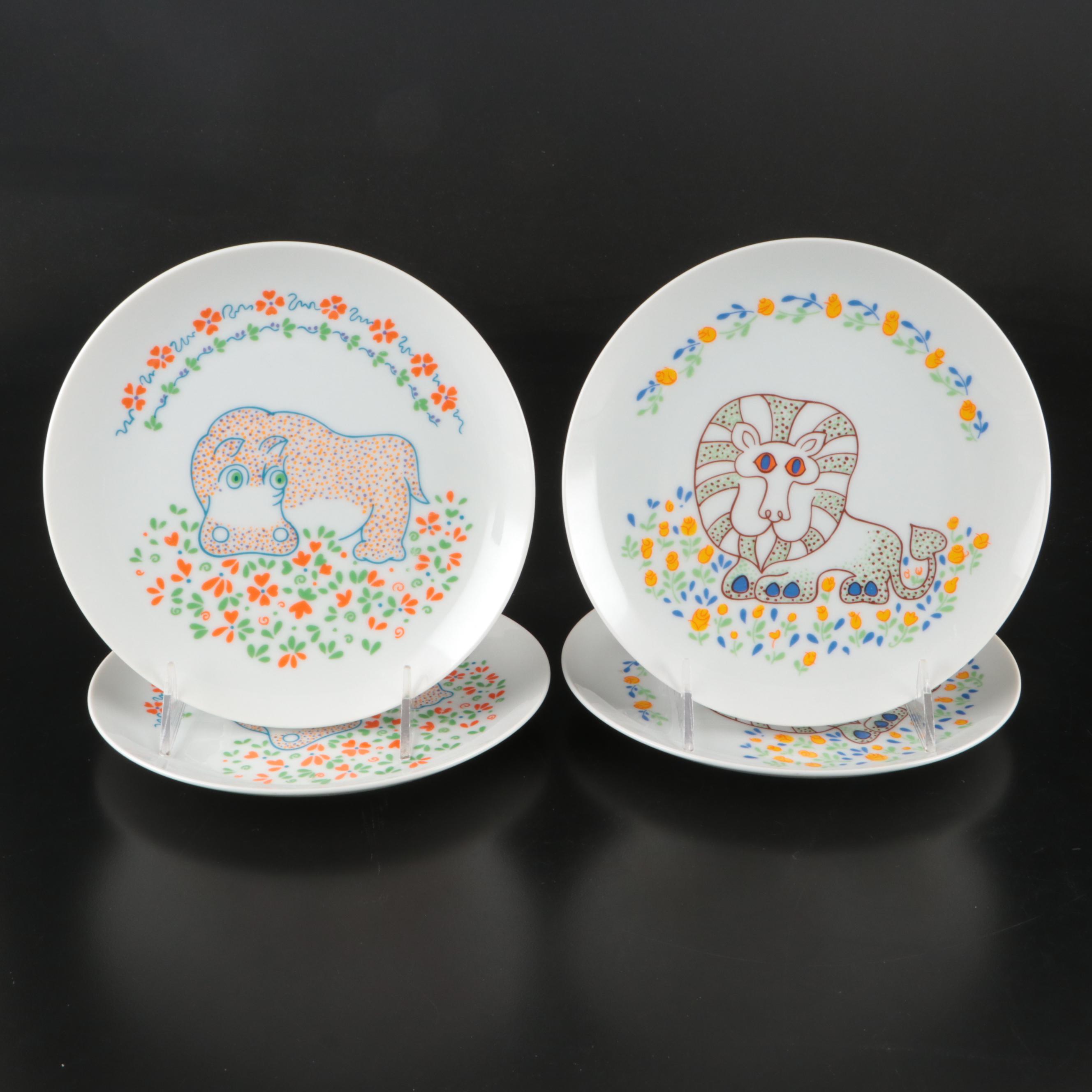 Seymour Mann "Safari" Ceramic Plates, 1976