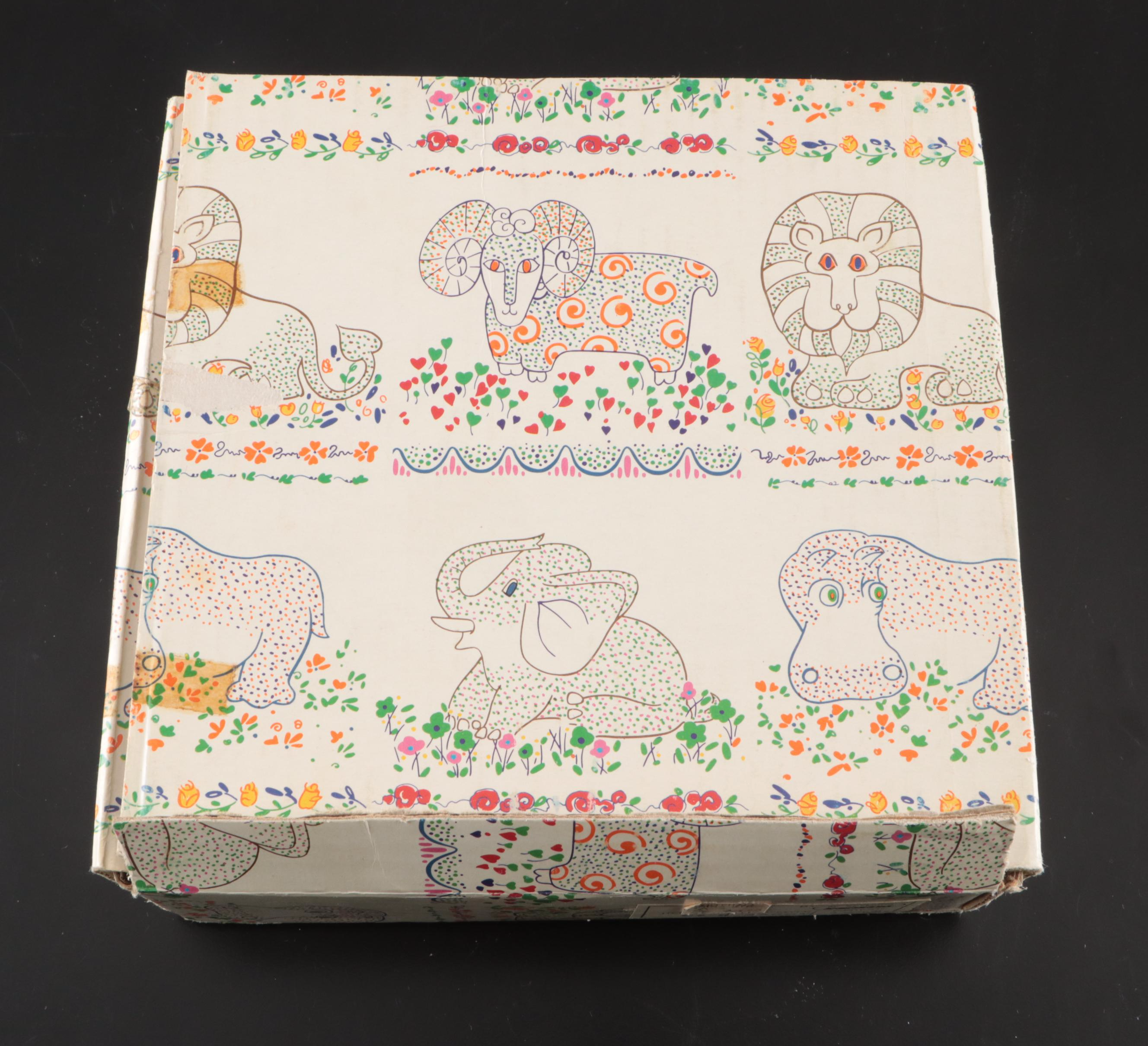 Seymour Mann "Safari" Ceramic Plates, 1976