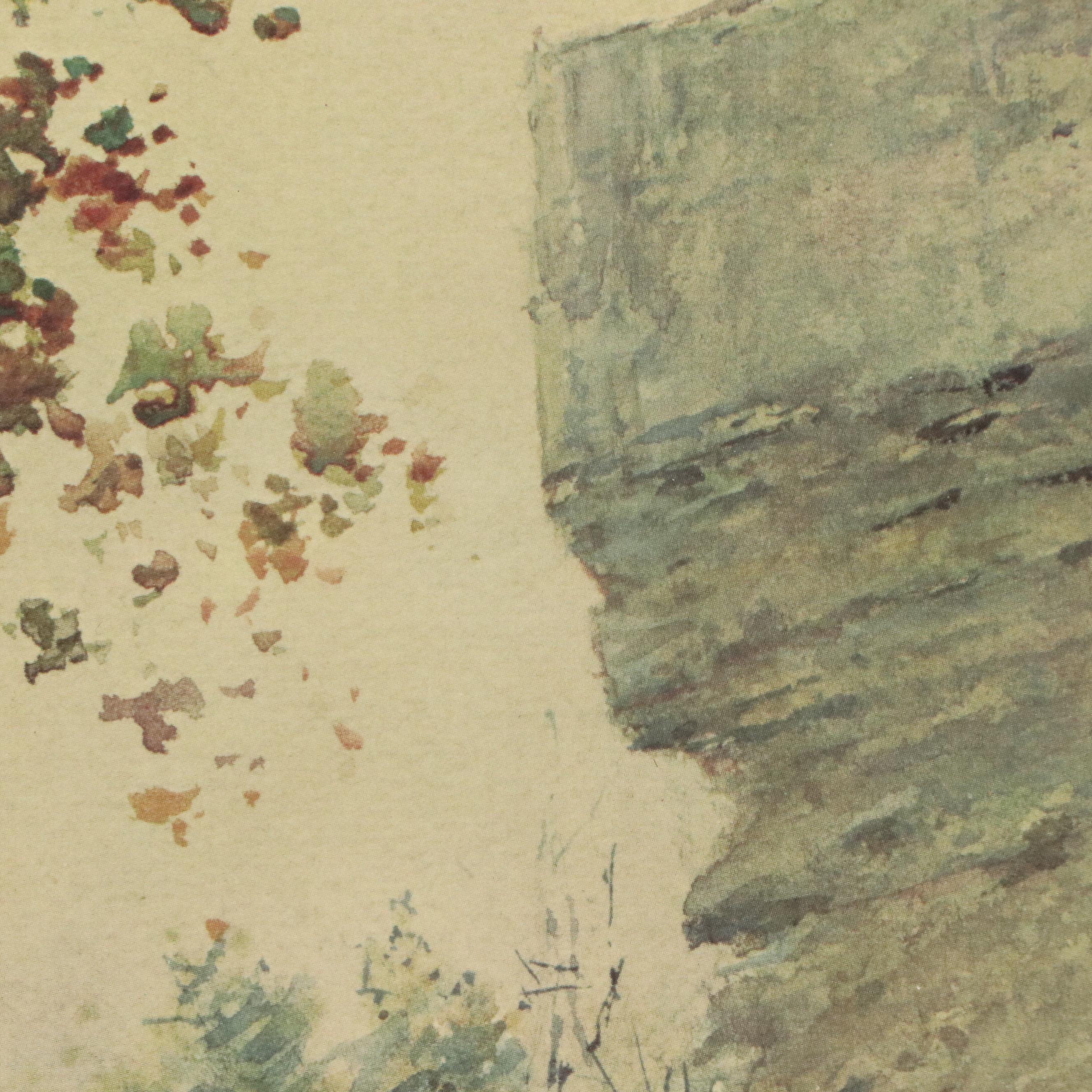 After Paul Sawyier Offset Lithograph "Pinnacle Point," Circa 1960