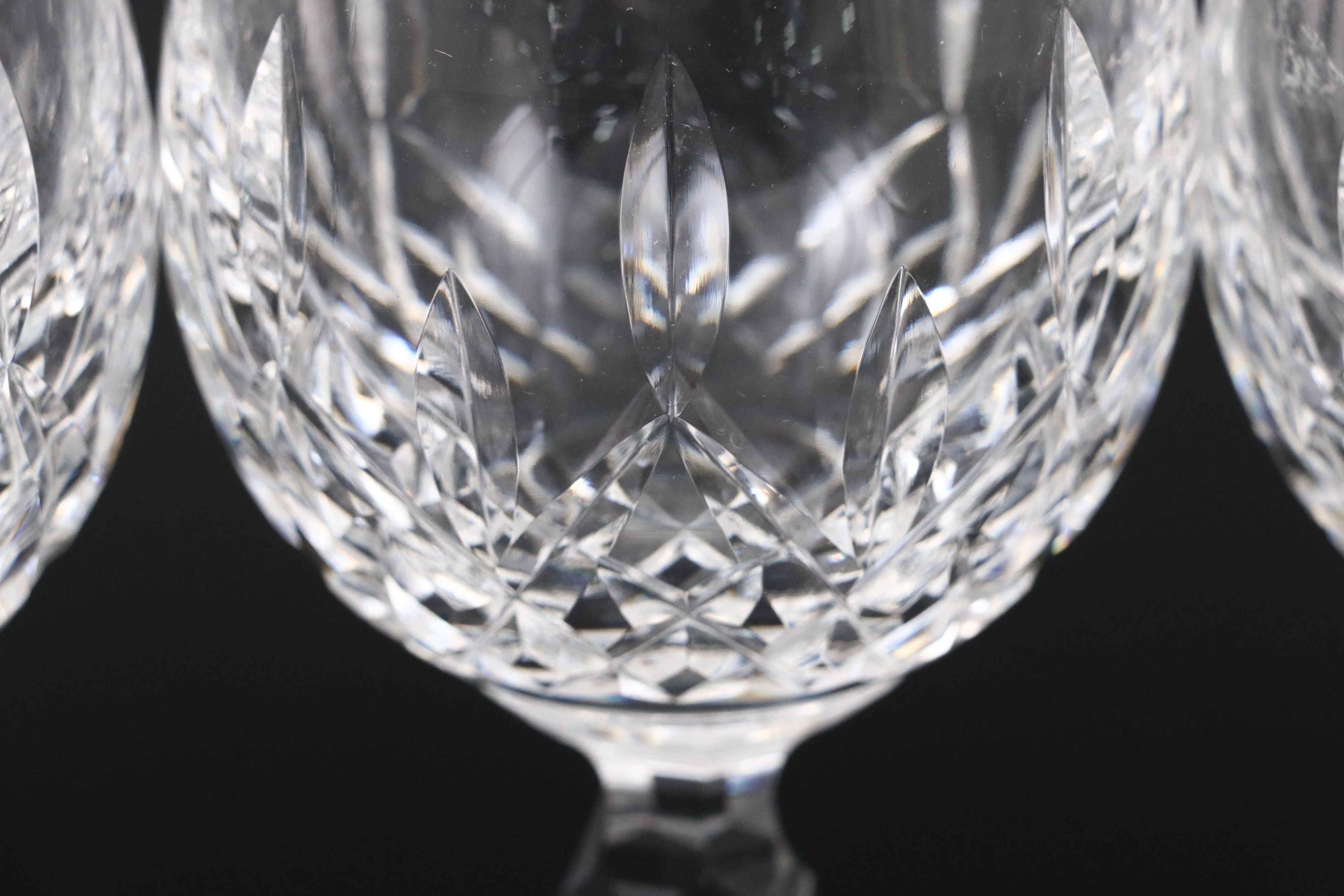 Waterford "Lismore" Crystal Hock Wine Glasses