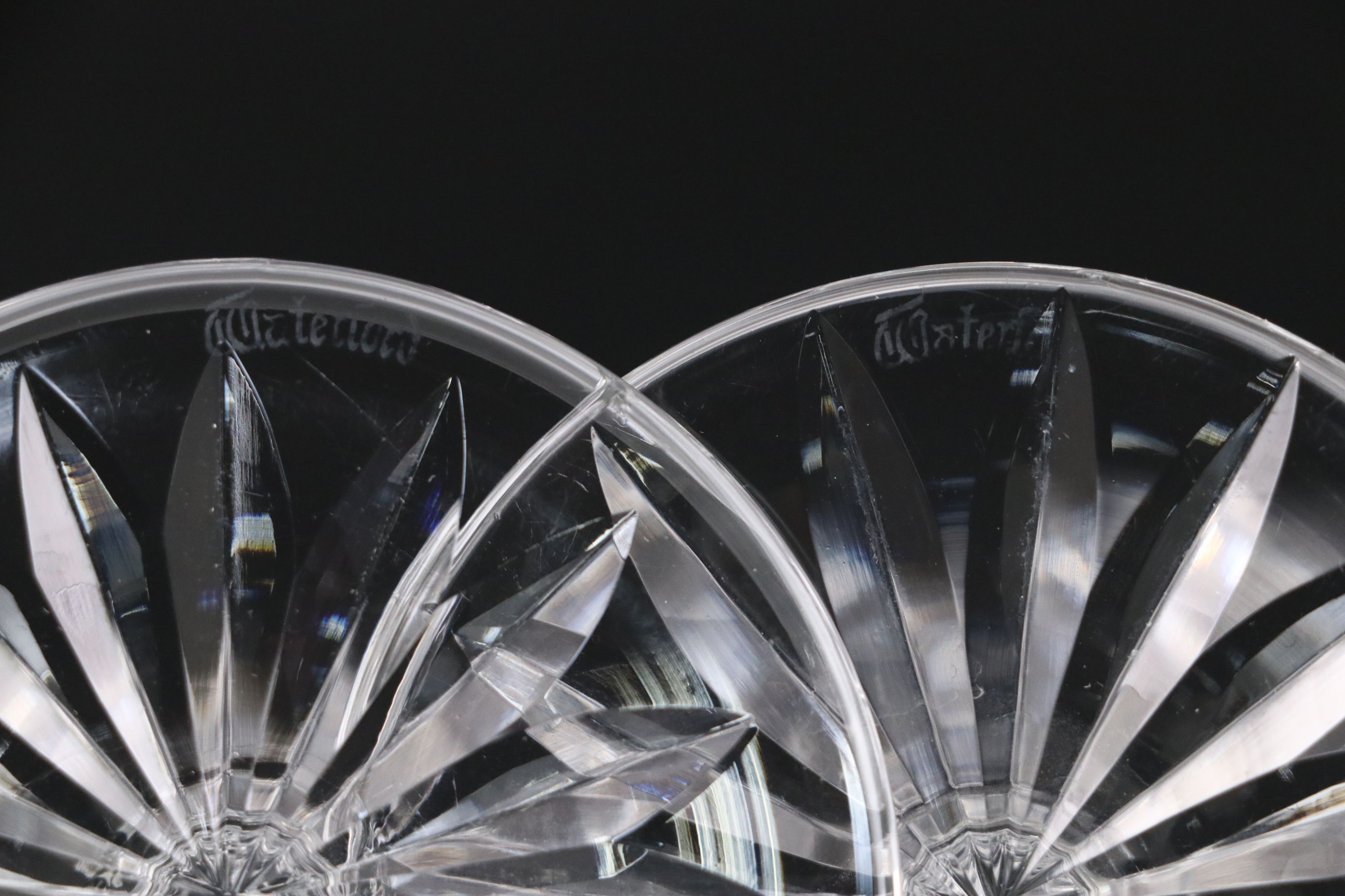 Waterford "Lismore" Crystal Hock Wine Glasses