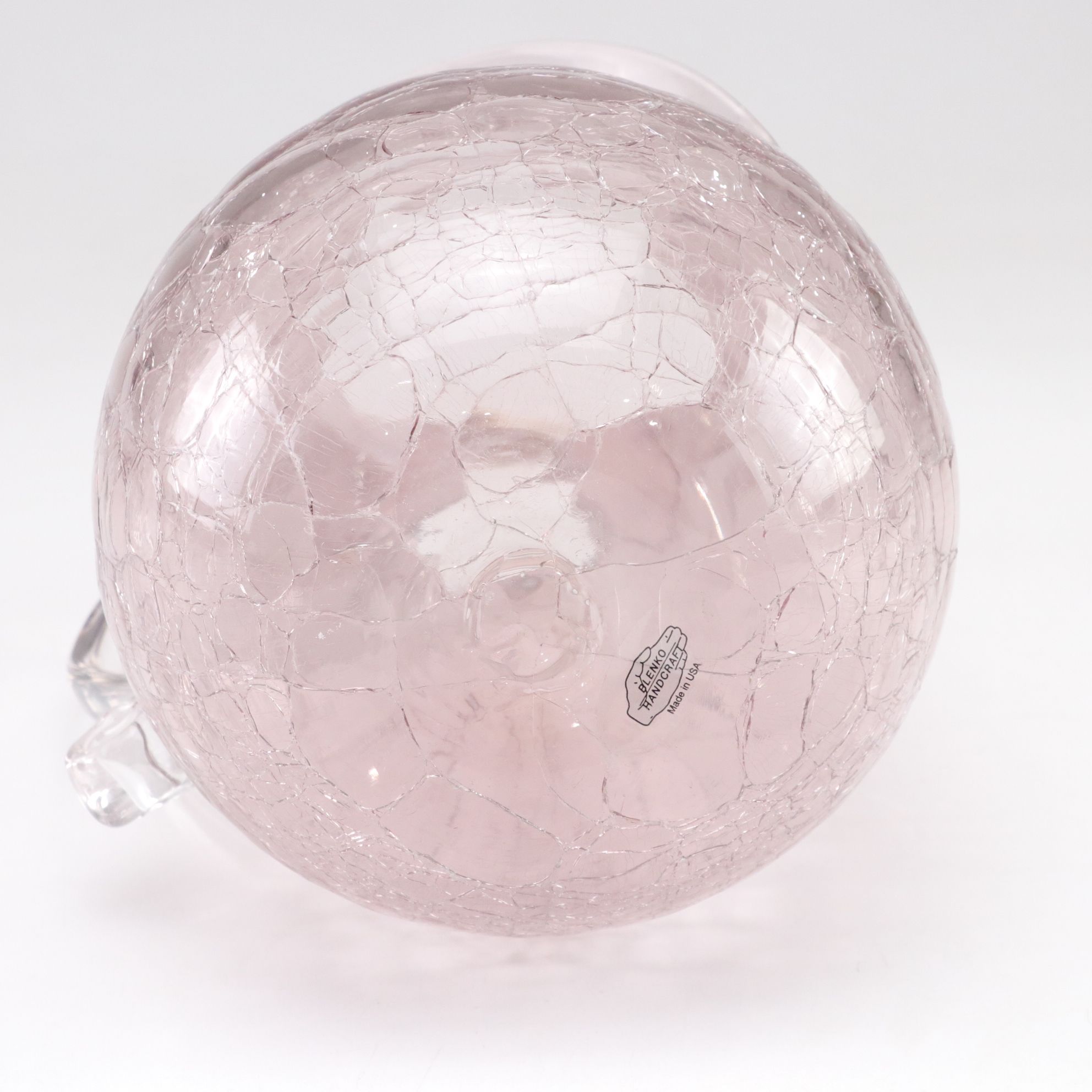 Guzzini "Amanda" Ice Bucket with Blown Crackle Glass Pitcher