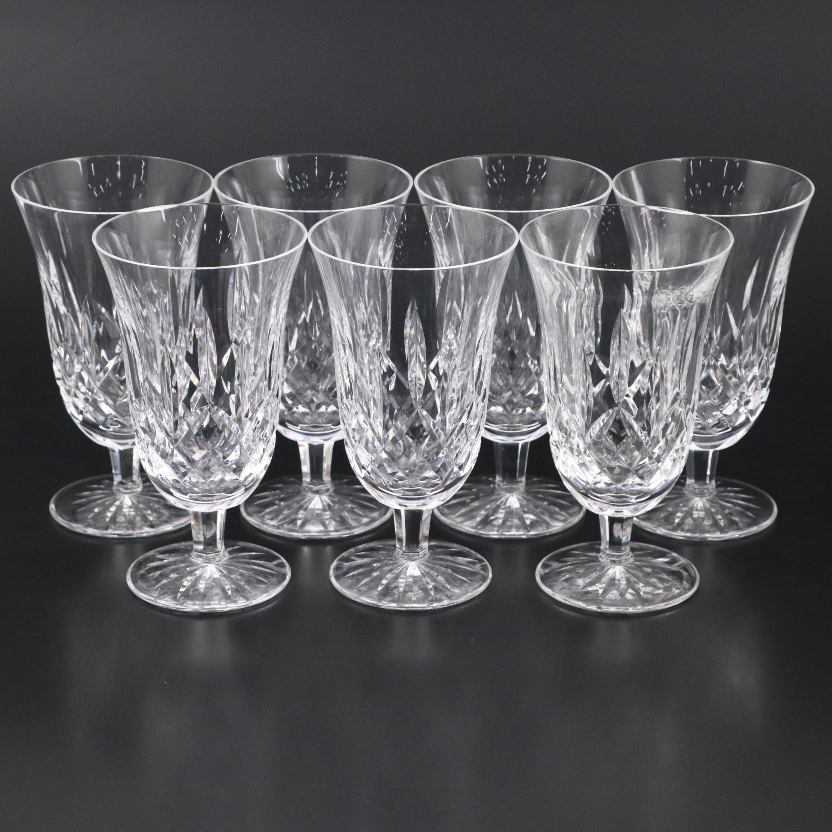 Waterford "Lismore" Stemmed Iced Tea Glasses