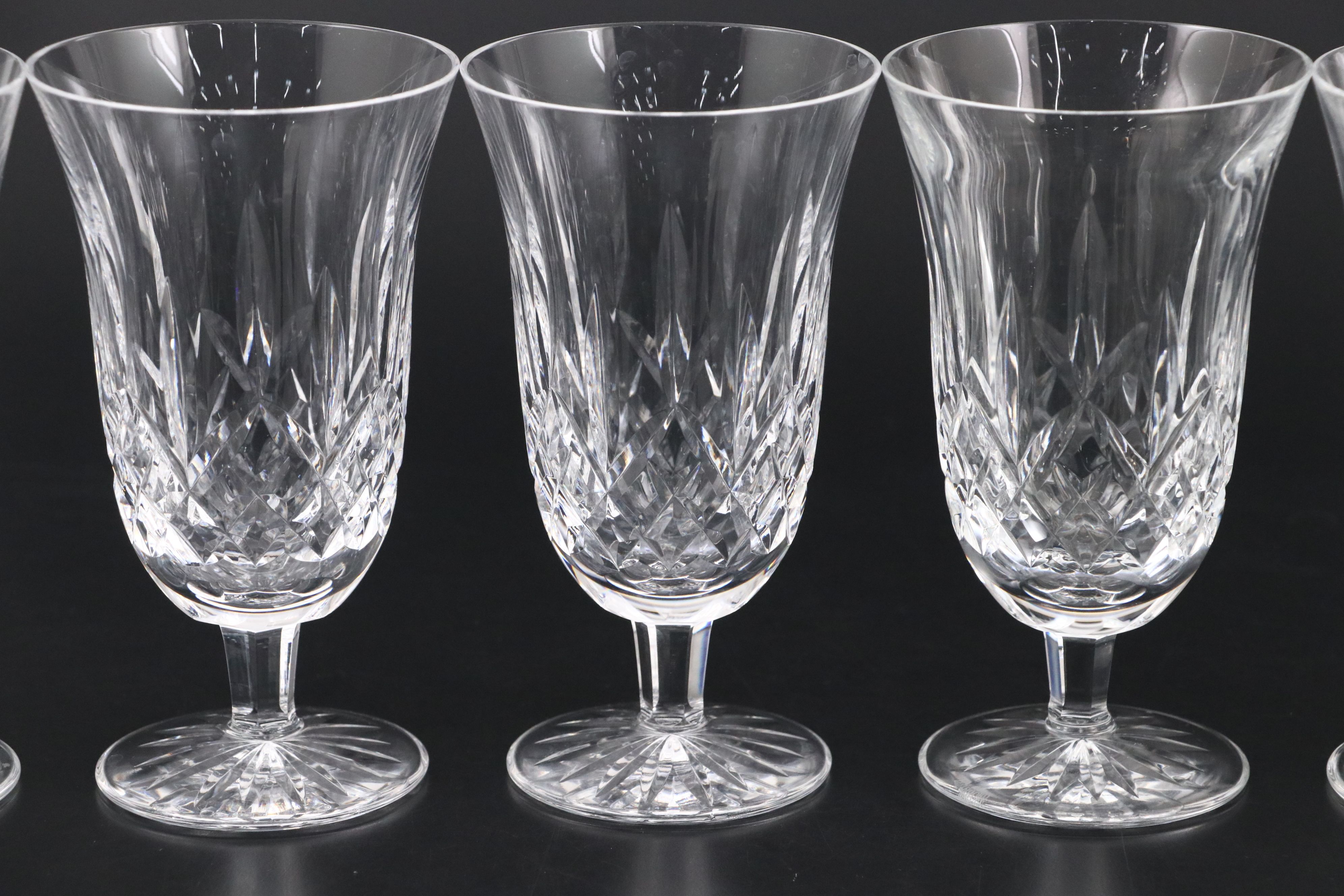 Waterford "Lismore" Stemmed Iced Tea Glasses
