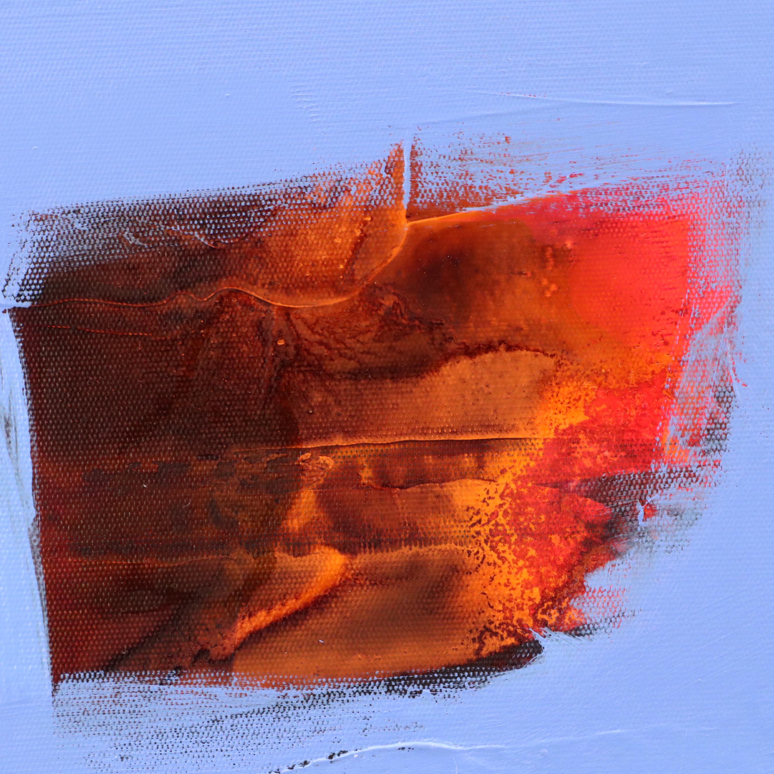 Milagros Pongo Blue Abstract Mixed Media Acrylic Painting, 2025