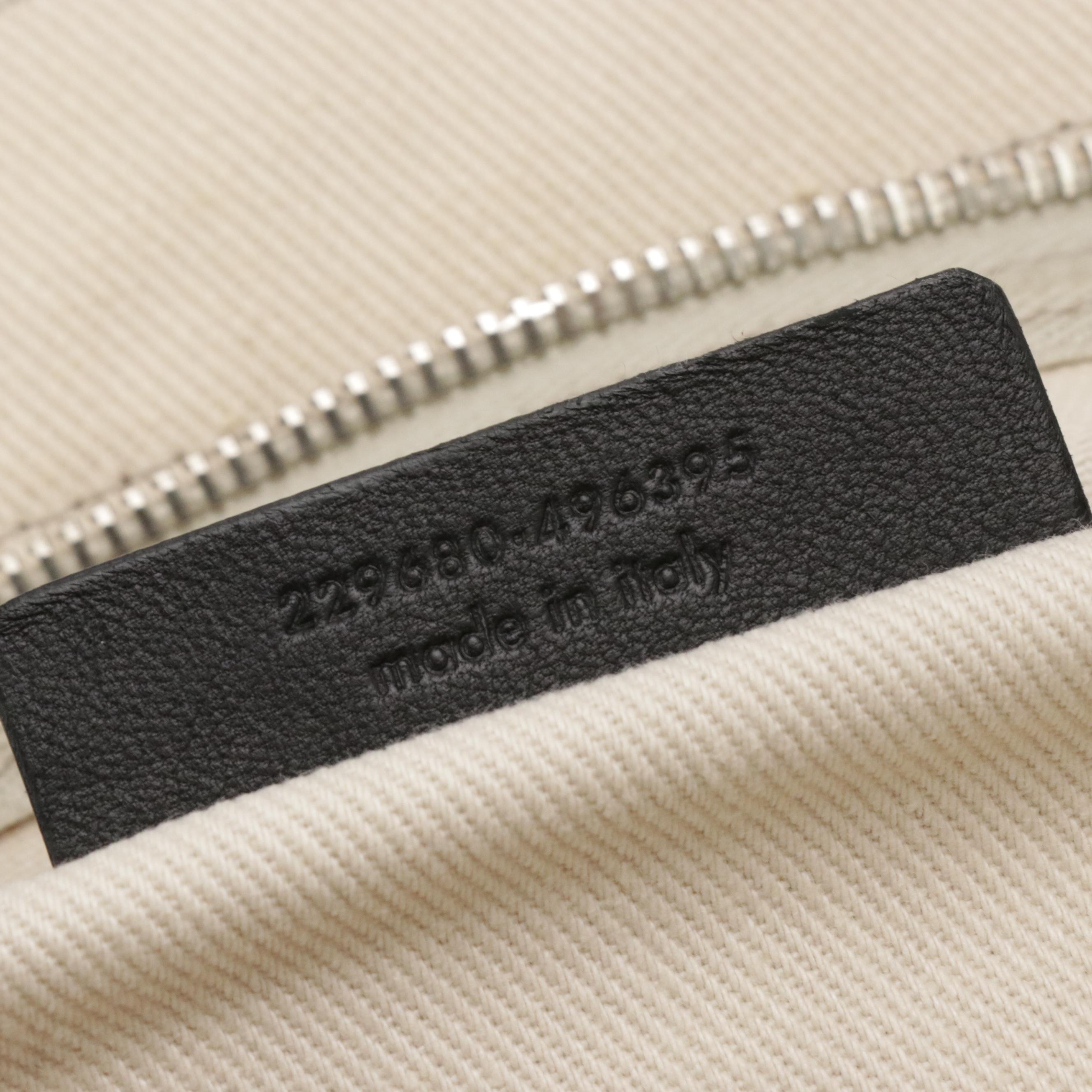 Yves Saint Laurent Muse Two Shoulder Bag in Gray Calfskin Leather and Canvas