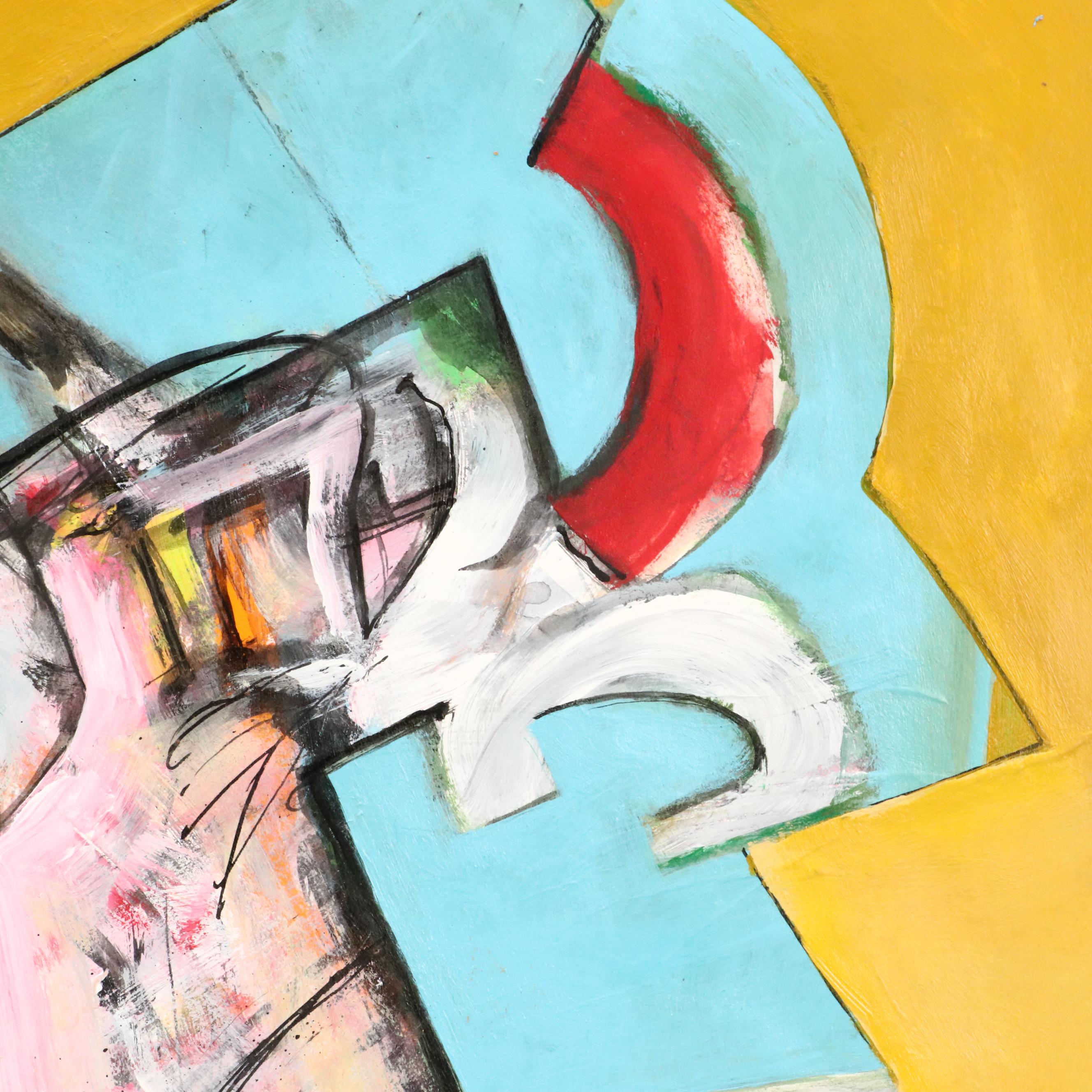 James L. Bruch Acrylic Painting of Untitled Abstraction, Circa 2000