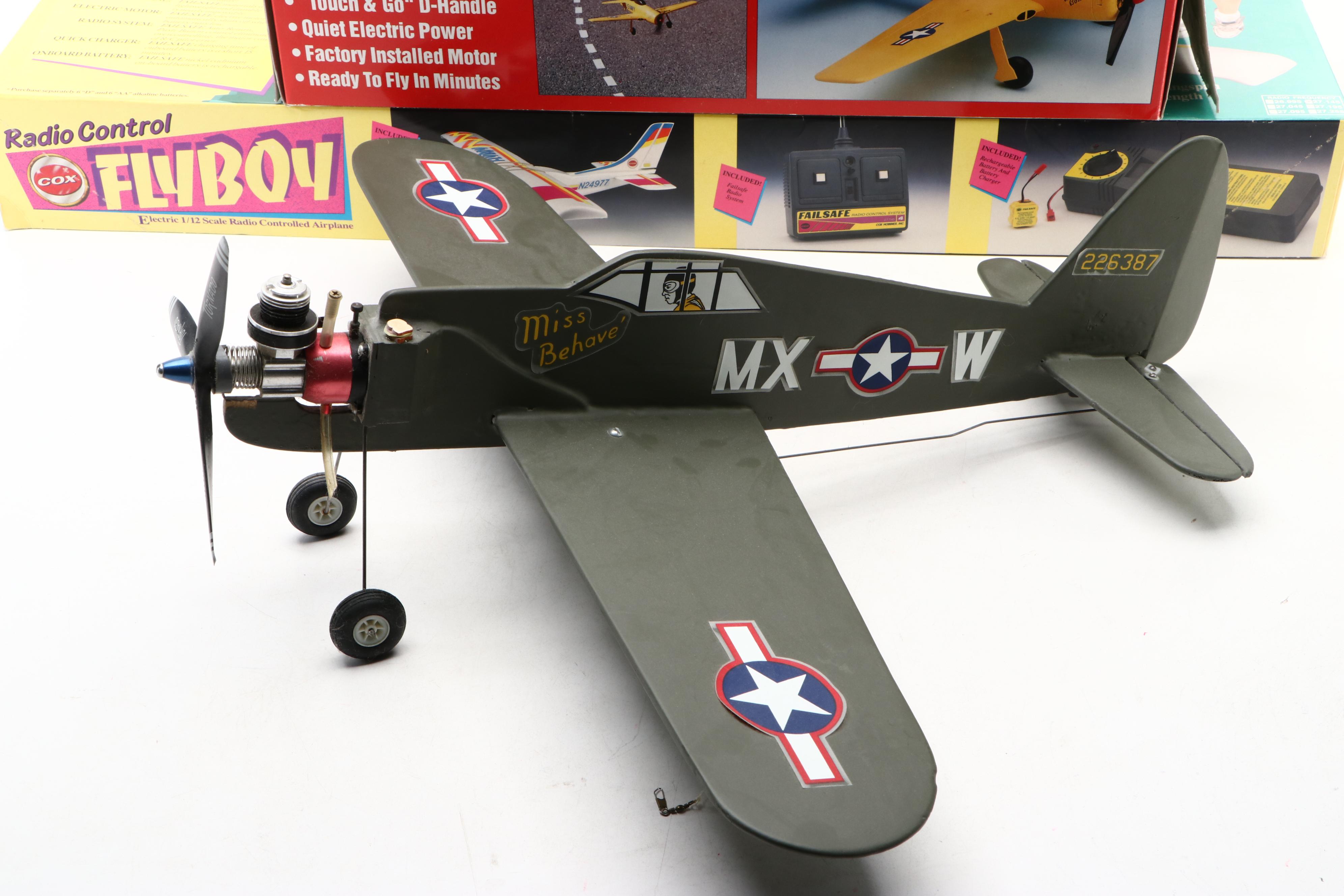 Liberty P-51D Mustang Fighter Model Kit with Other Cox Remote Control Planes