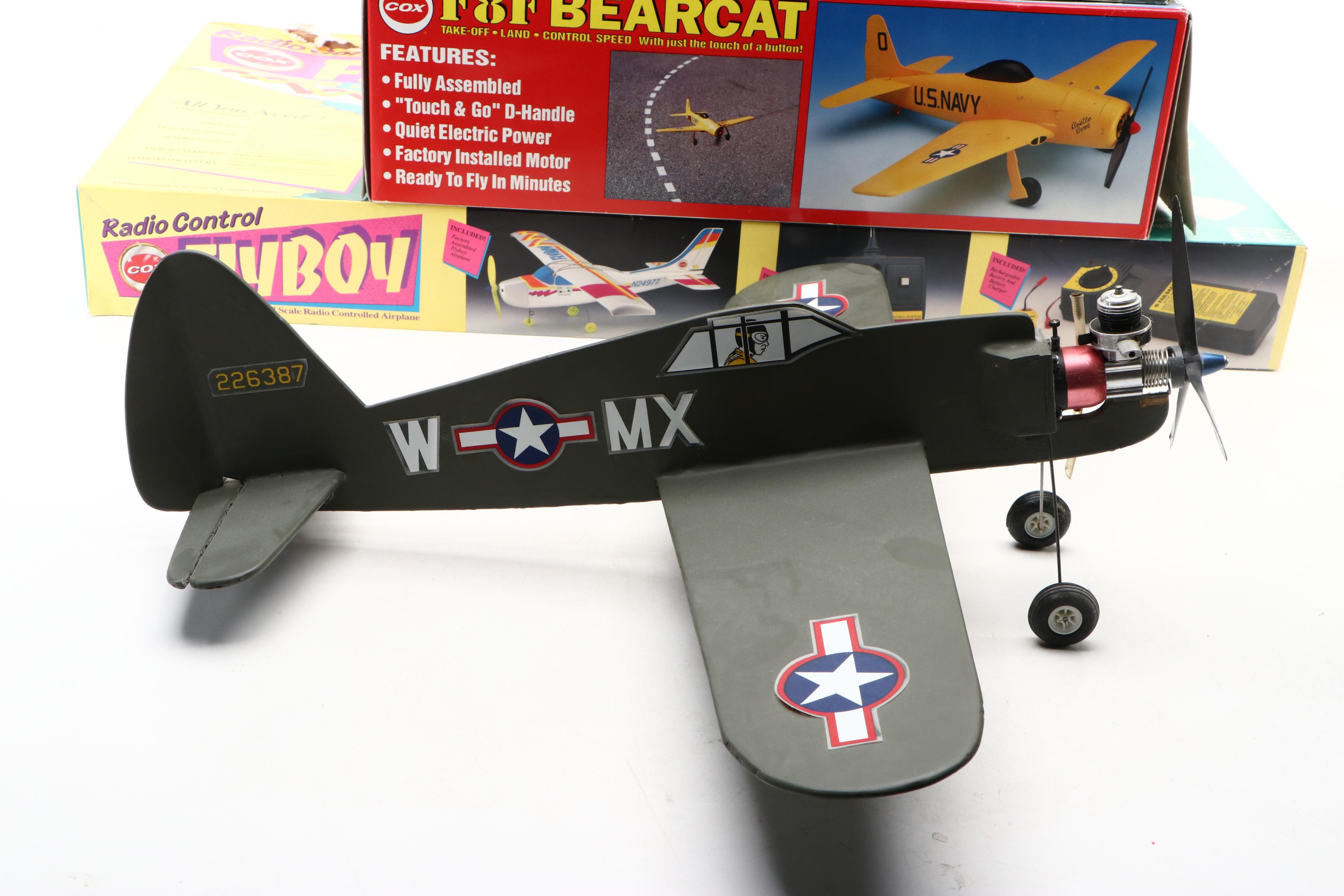 Liberty P-51D Mustang Fighter Model Kit with Other Cox Remote Control Planes