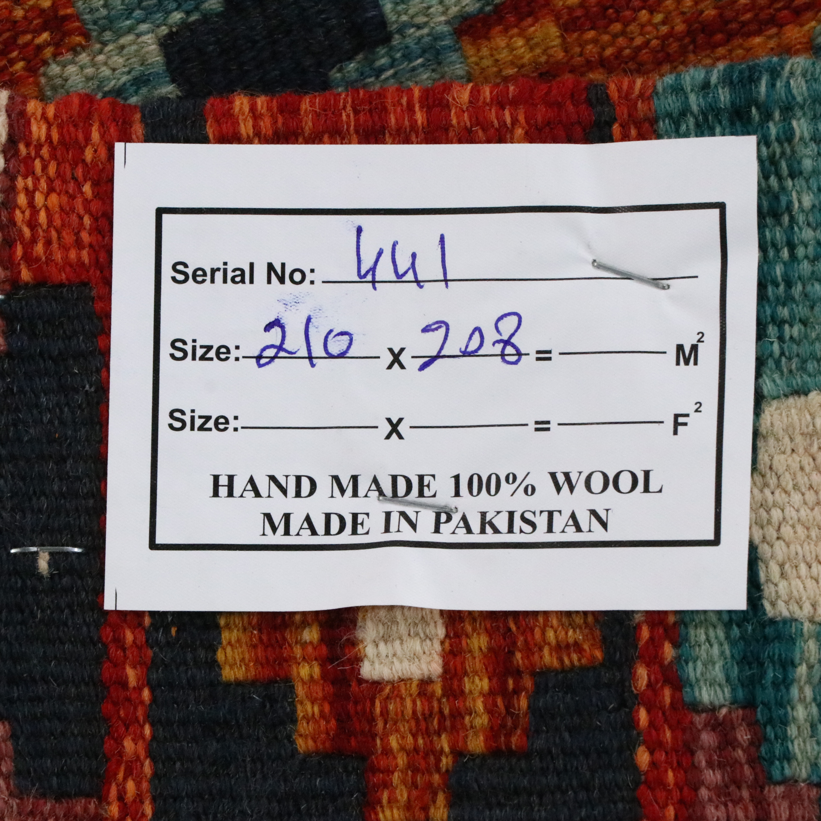 6'9 x 7' Handwoven Pakistani Kilim Area Rug