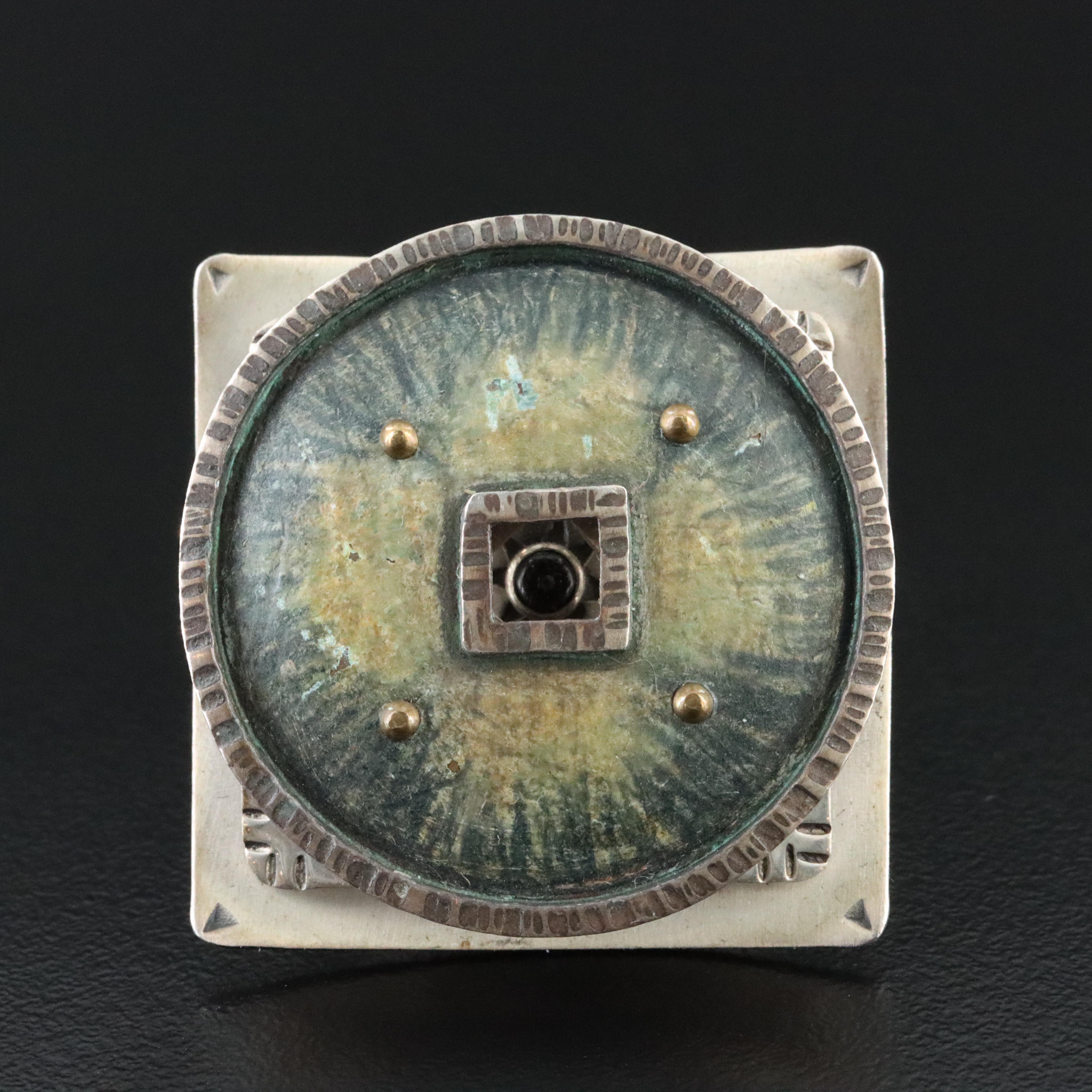 Contemporary Signed Artisan Brooch Including Sterling, 2001