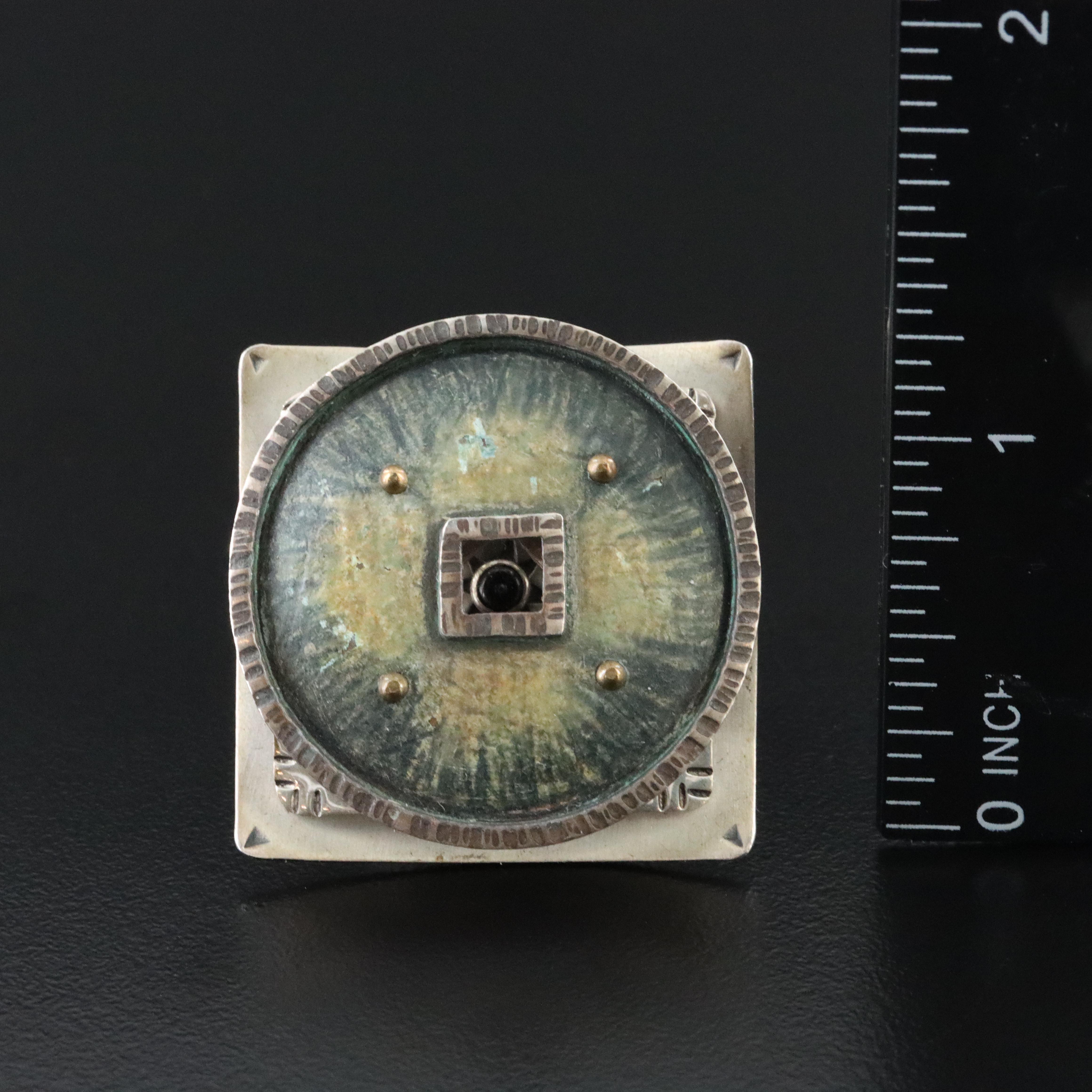 Contemporary Signed Artisan Brooch Including Sterling, 2001