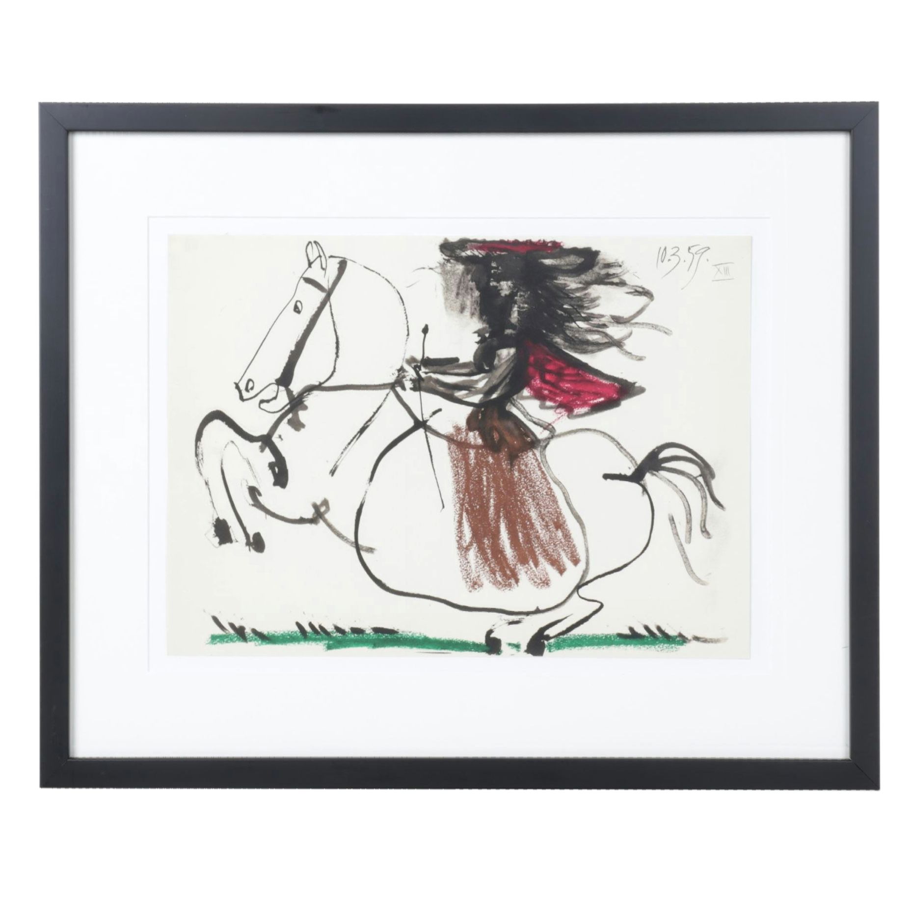 Offset Lithograph after Pablo Picasso from "Toros y Toreros" Folio
