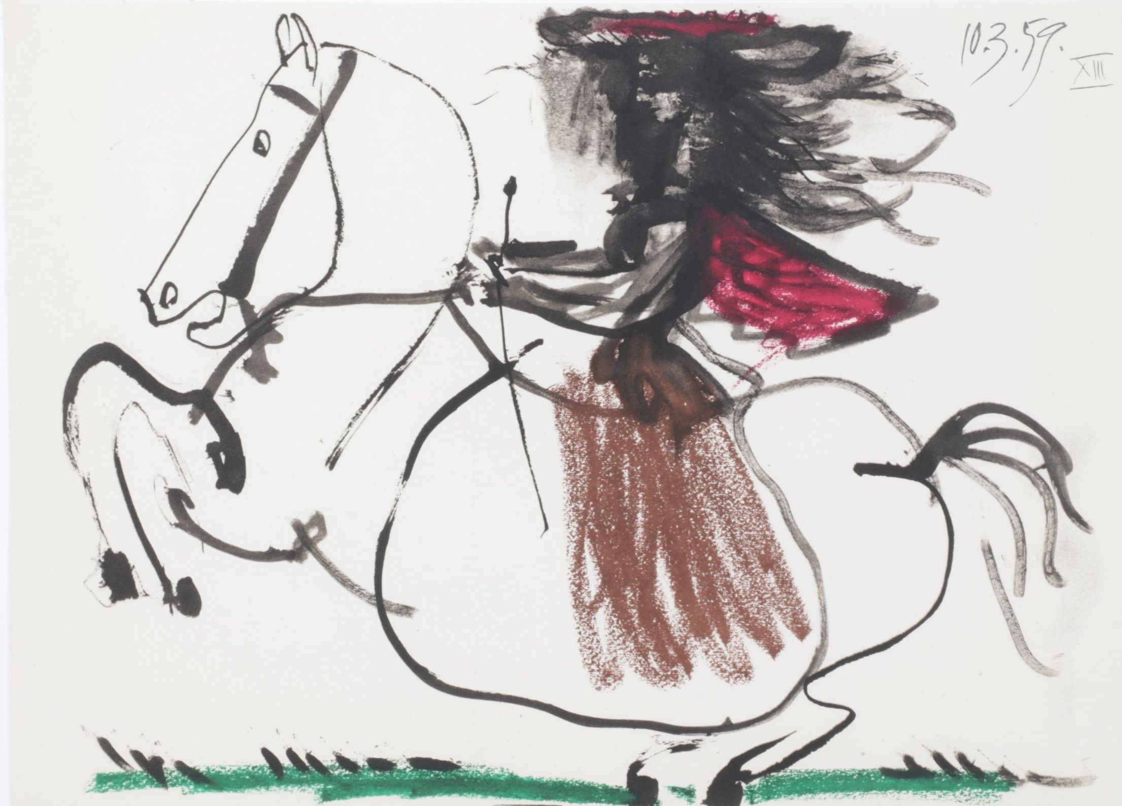 Offset Lithograph after Pablo Picasso from "Toros y Toreros" Folio