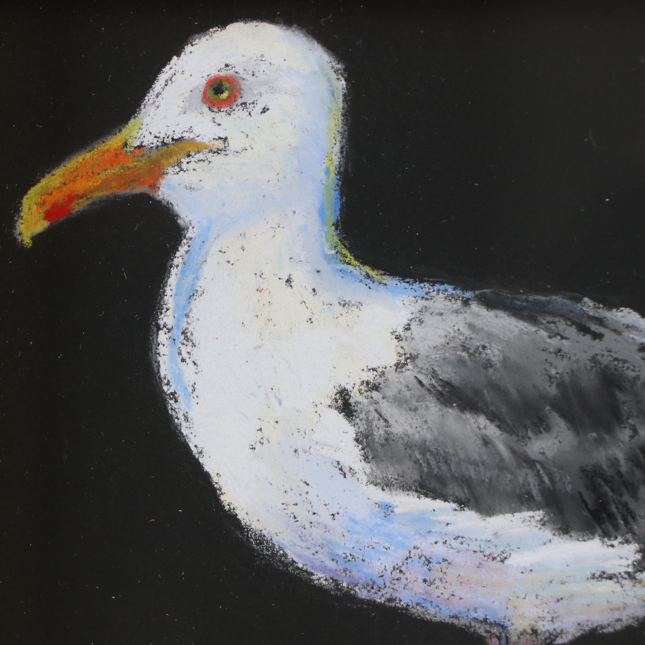 Sunkyung Choi Pastel Drawing of Bird, 21st Century