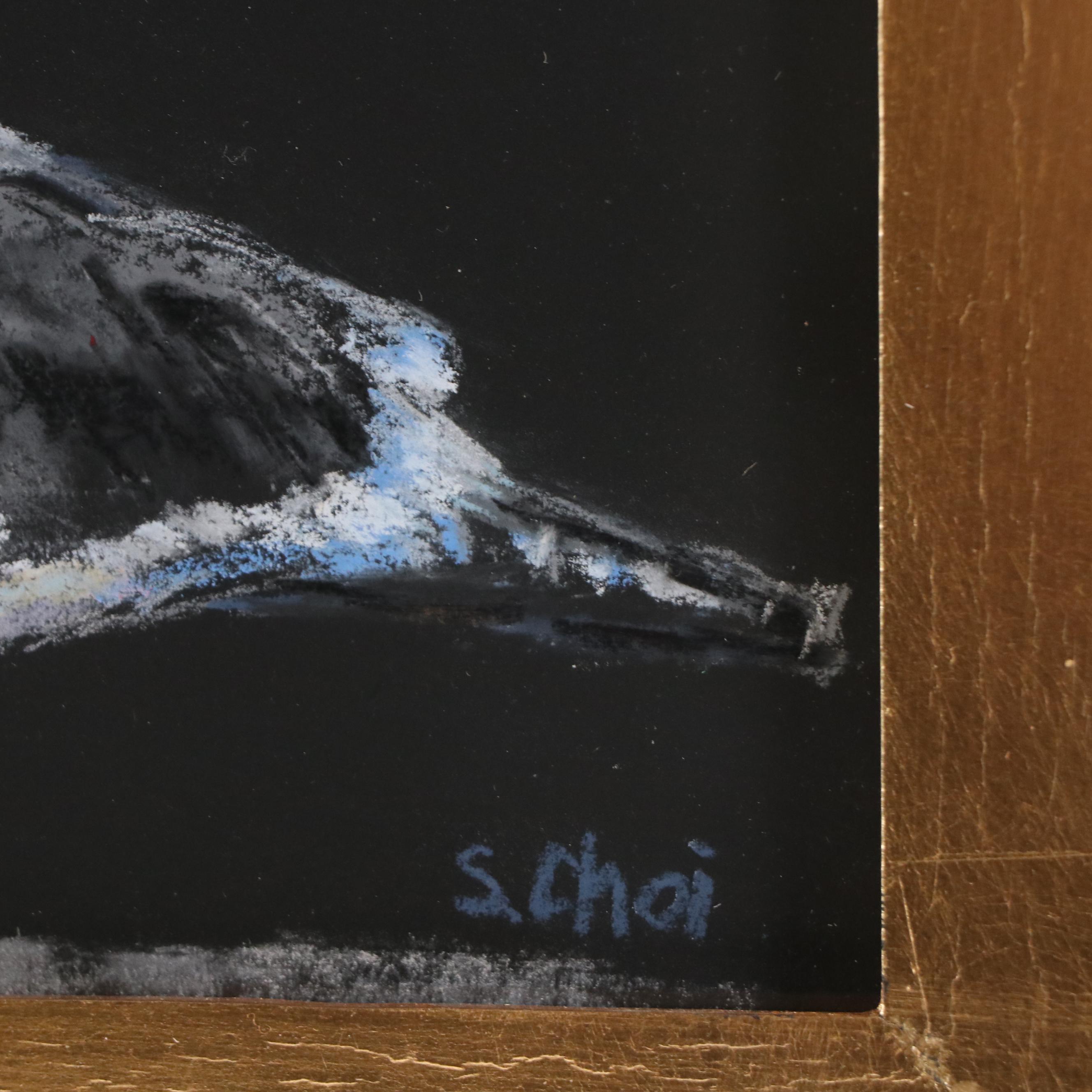 Sunkyung Choi Pastel Drawing of Bird, 21st Century