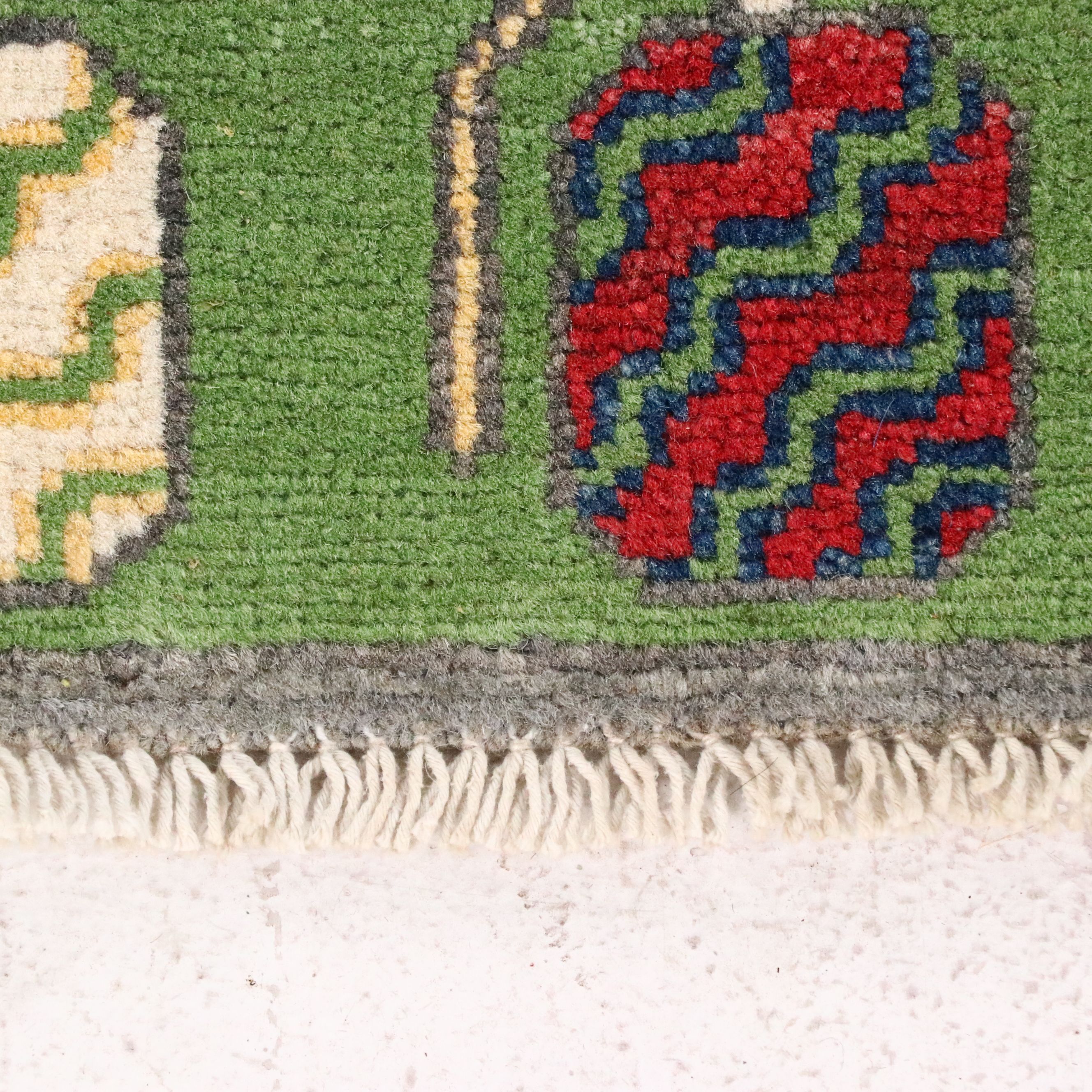 5'7 x 8' Hand-Knotted Afghan Pictorial War Area Rug