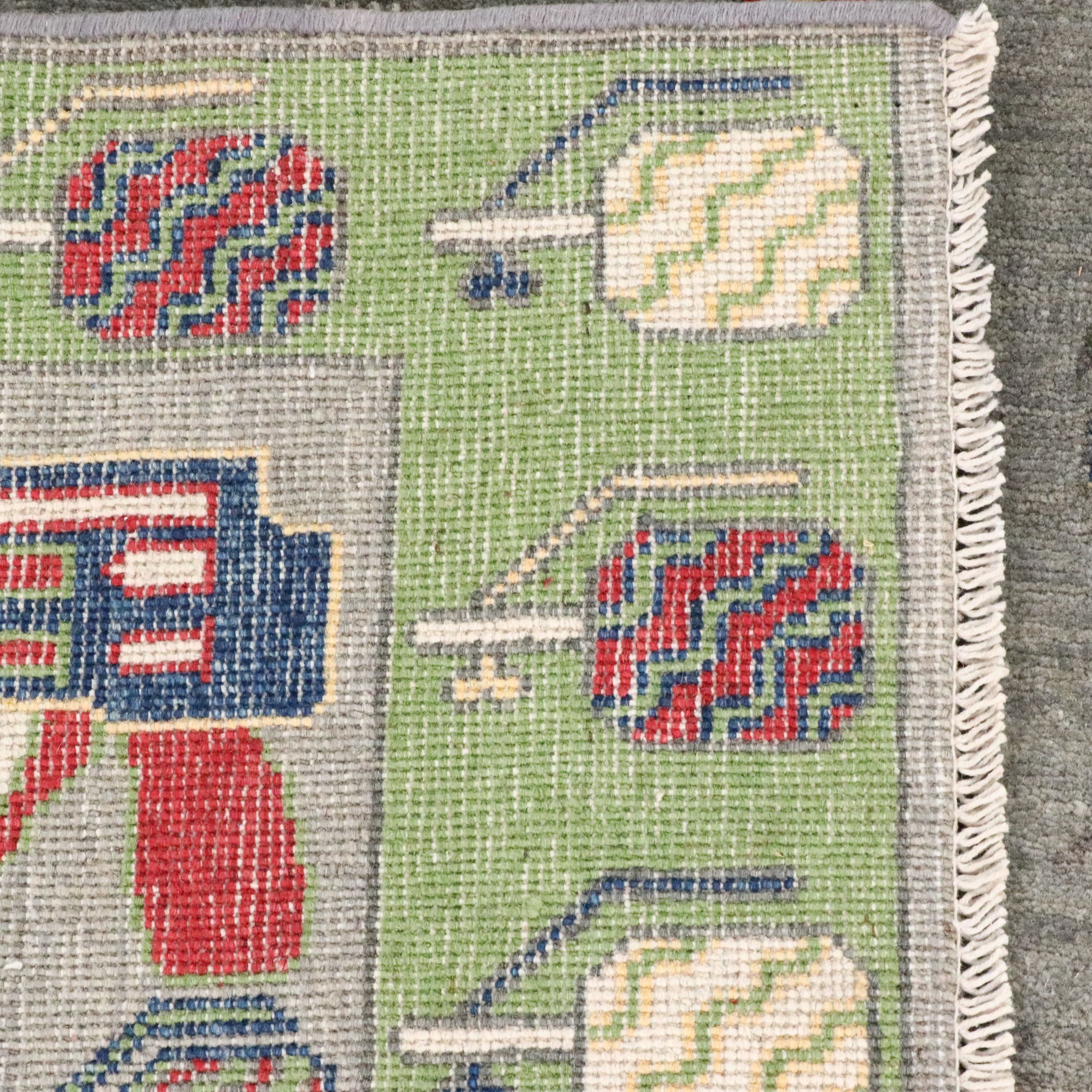 5'7 x 8' Hand-Knotted Afghan Pictorial War Area Rug