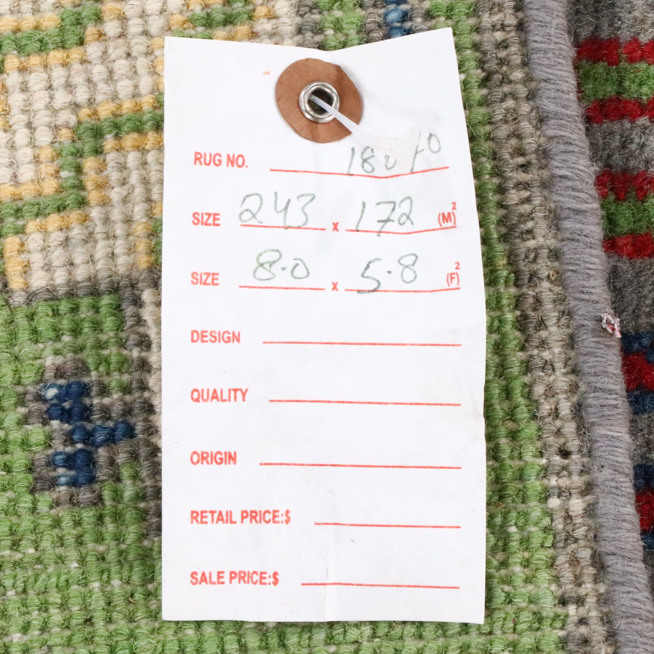 5'7 x 8' Hand-Knotted Afghan Pictorial War Area Rug