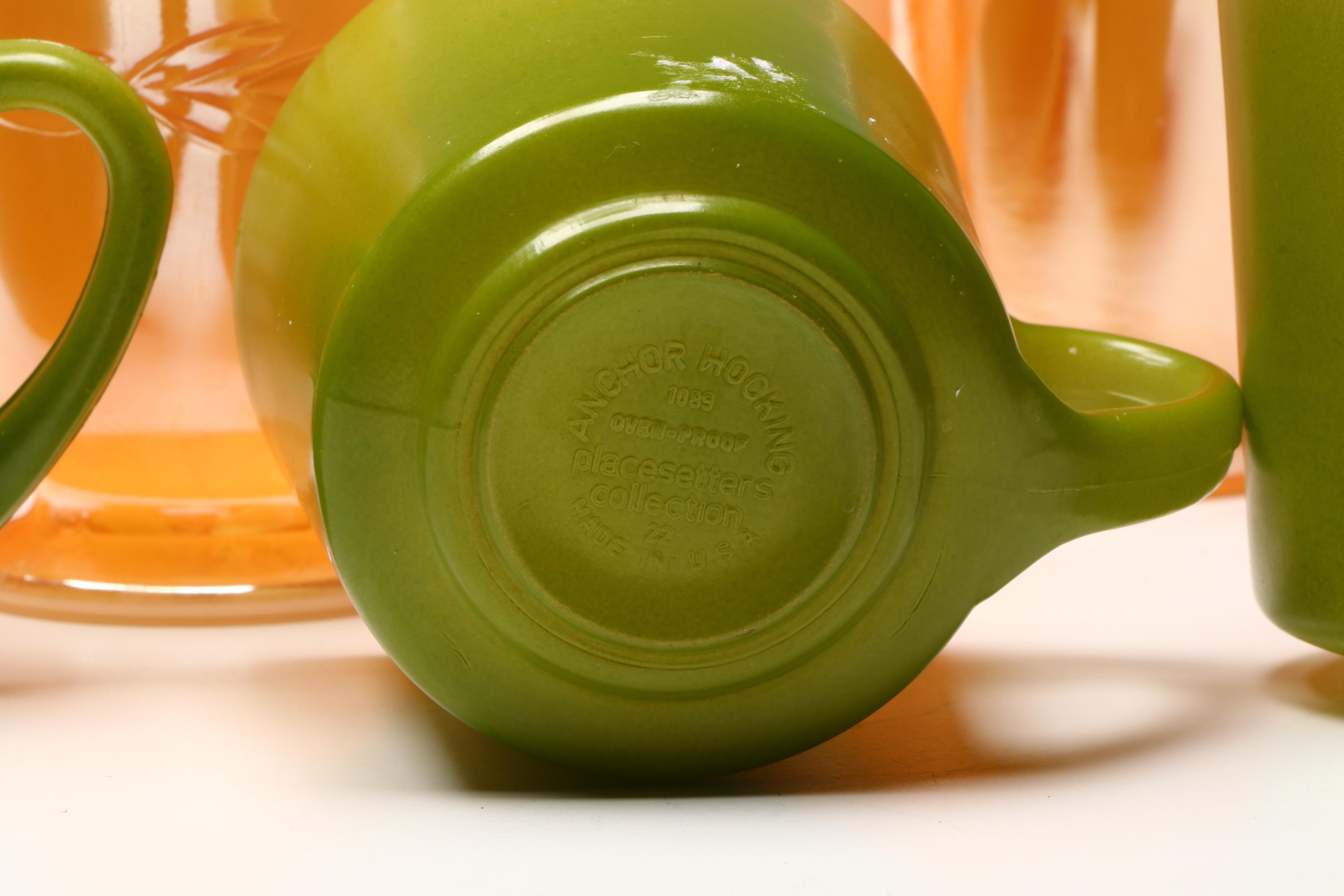 Fire King "Peach Lustre," "Glamalite" and More