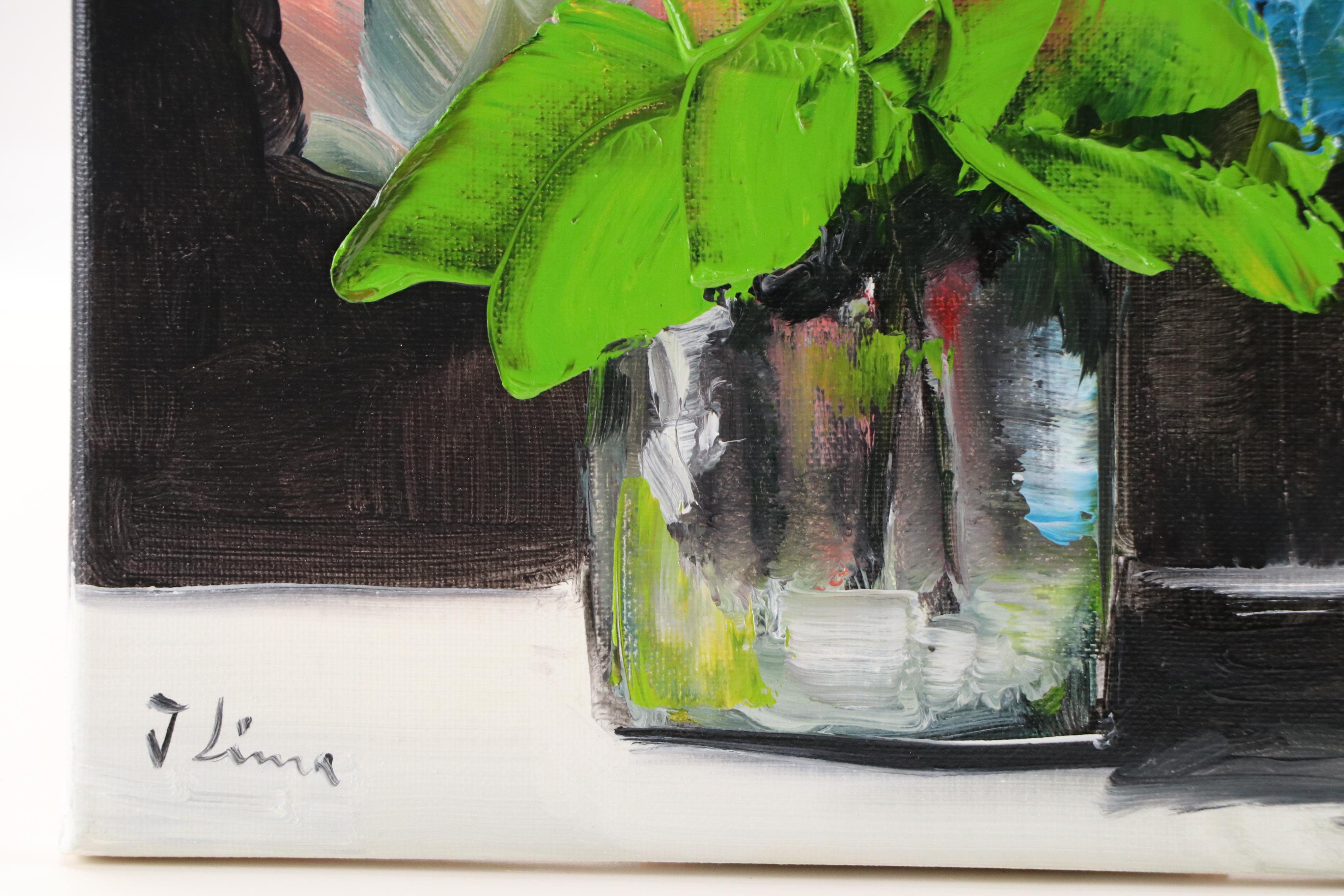 José M. Lima Floral Still Life Oil Painting, 2025
