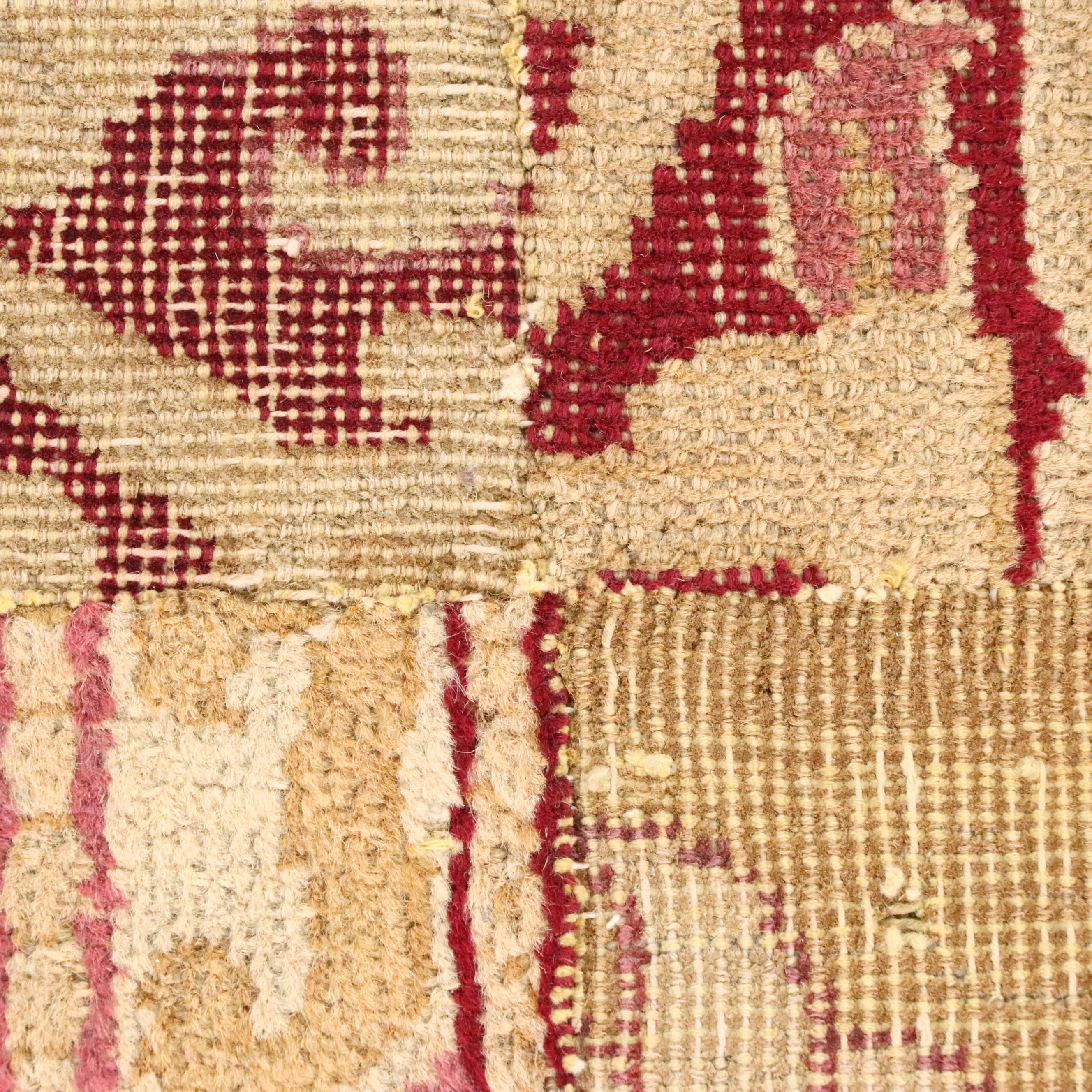 4' x 6' Hand-Knotted Turkish Patchwork Area Rug