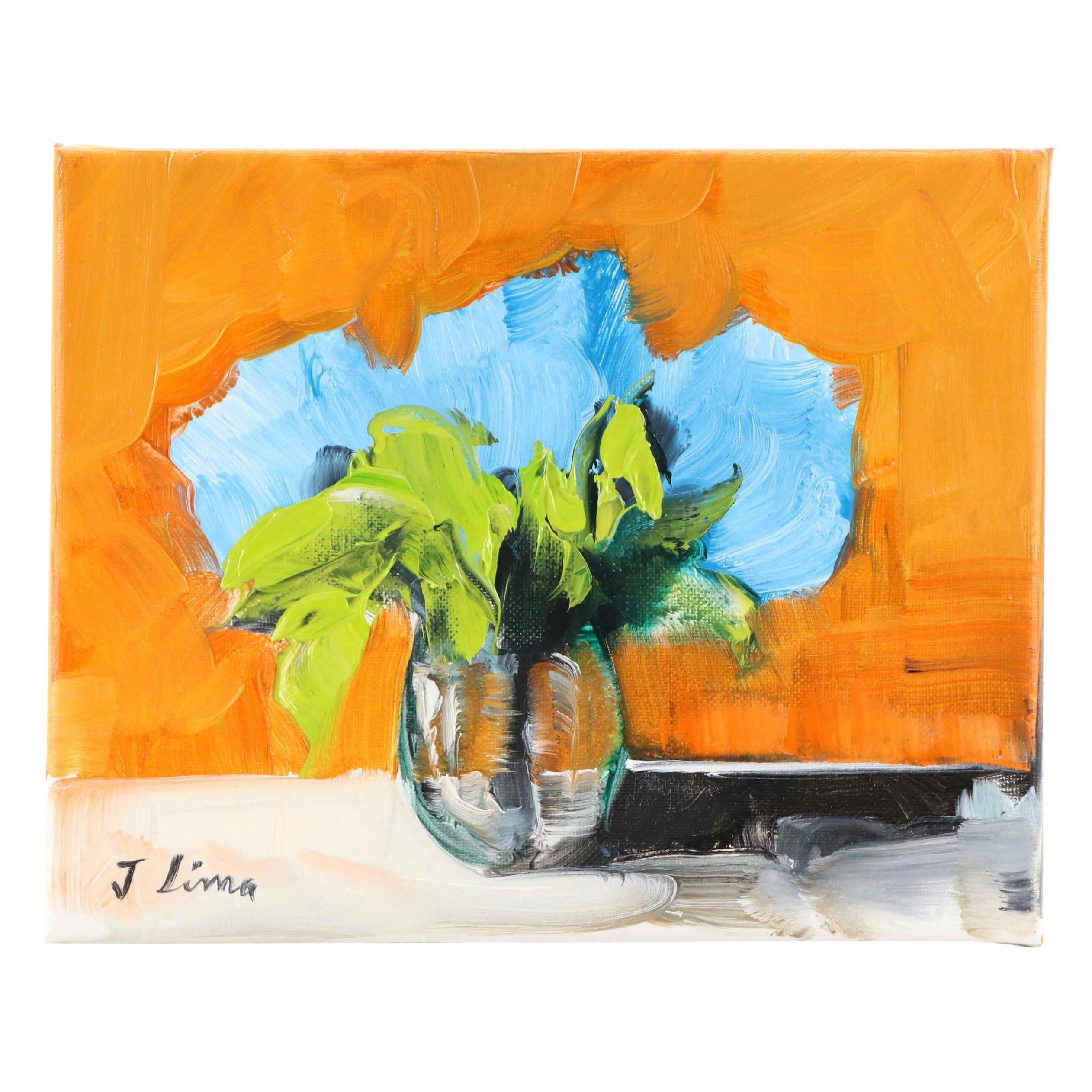 José M. Lima Floral Still Life Oil Painting, 2025