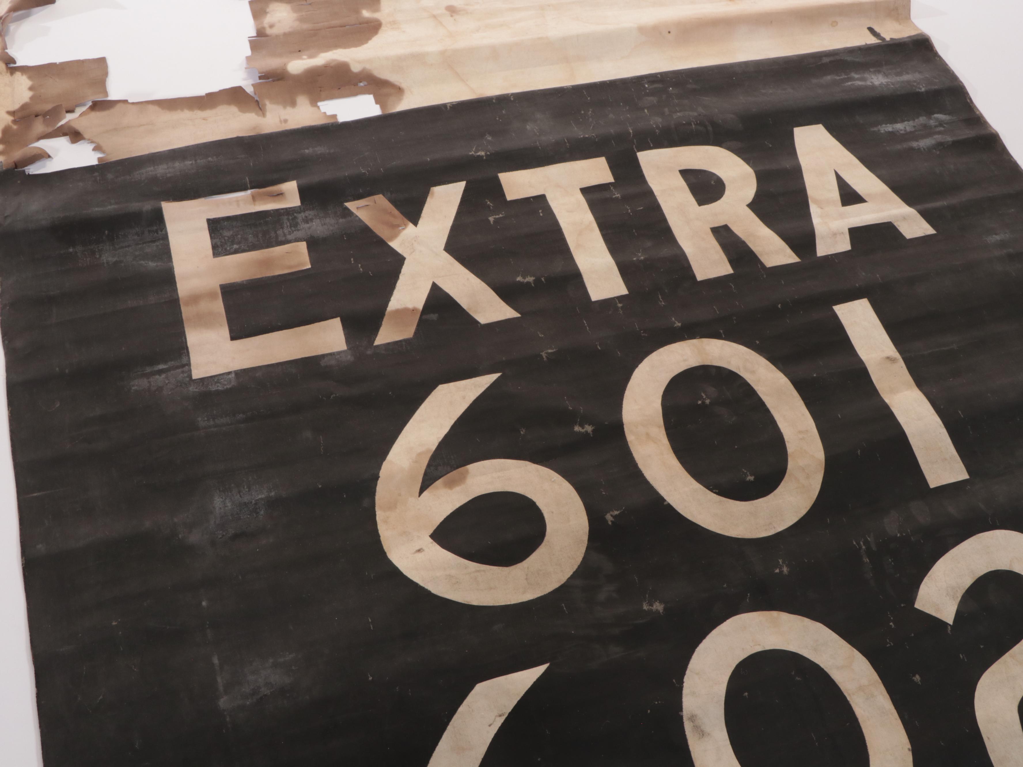 Vintage Bus Route Banner, 1950