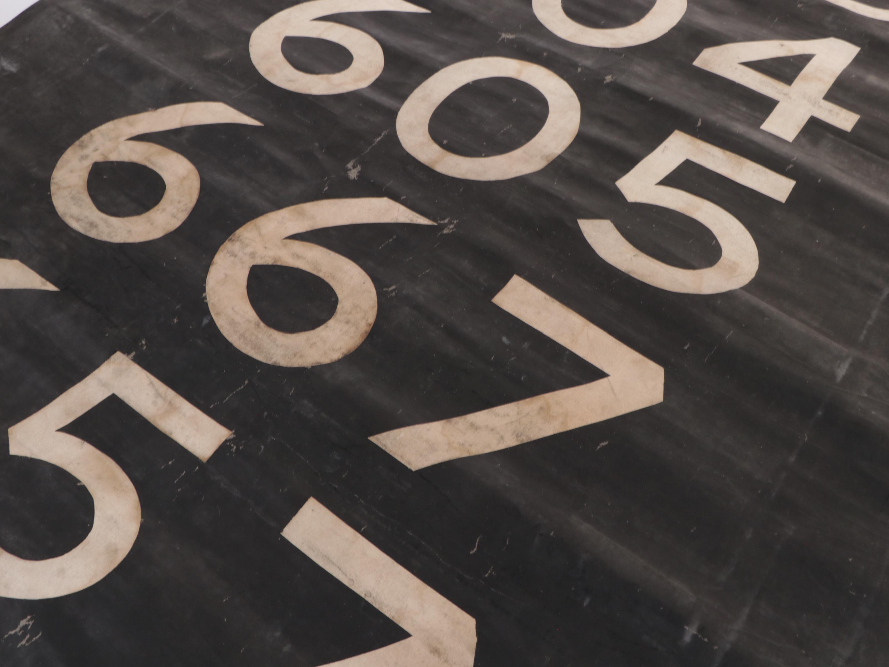 Vintage Bus Route Banner, 1950